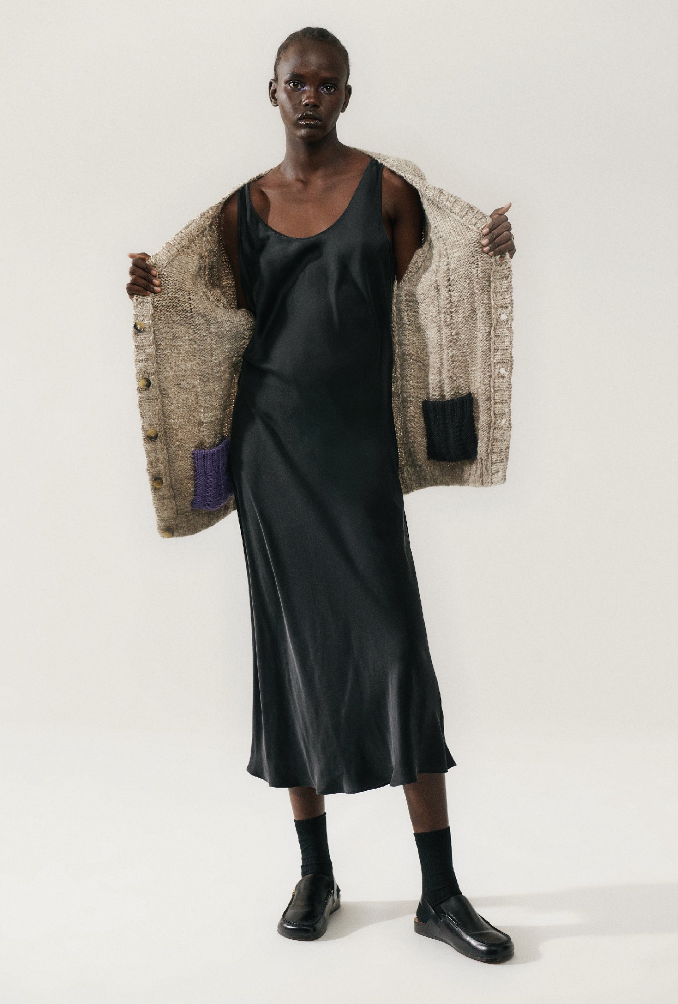 Le cardigan Big G marron naturel