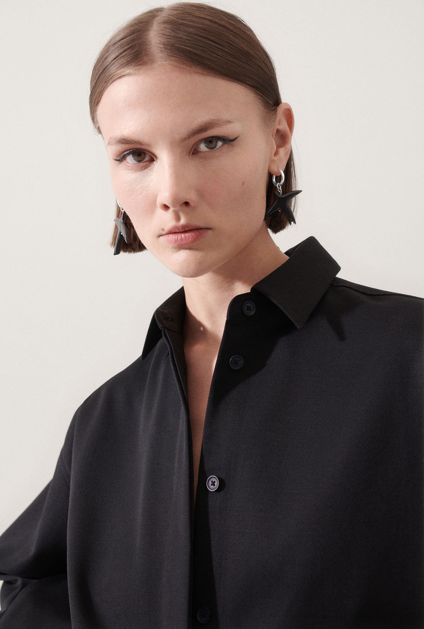 Boucles d'oreilles corbeau noires