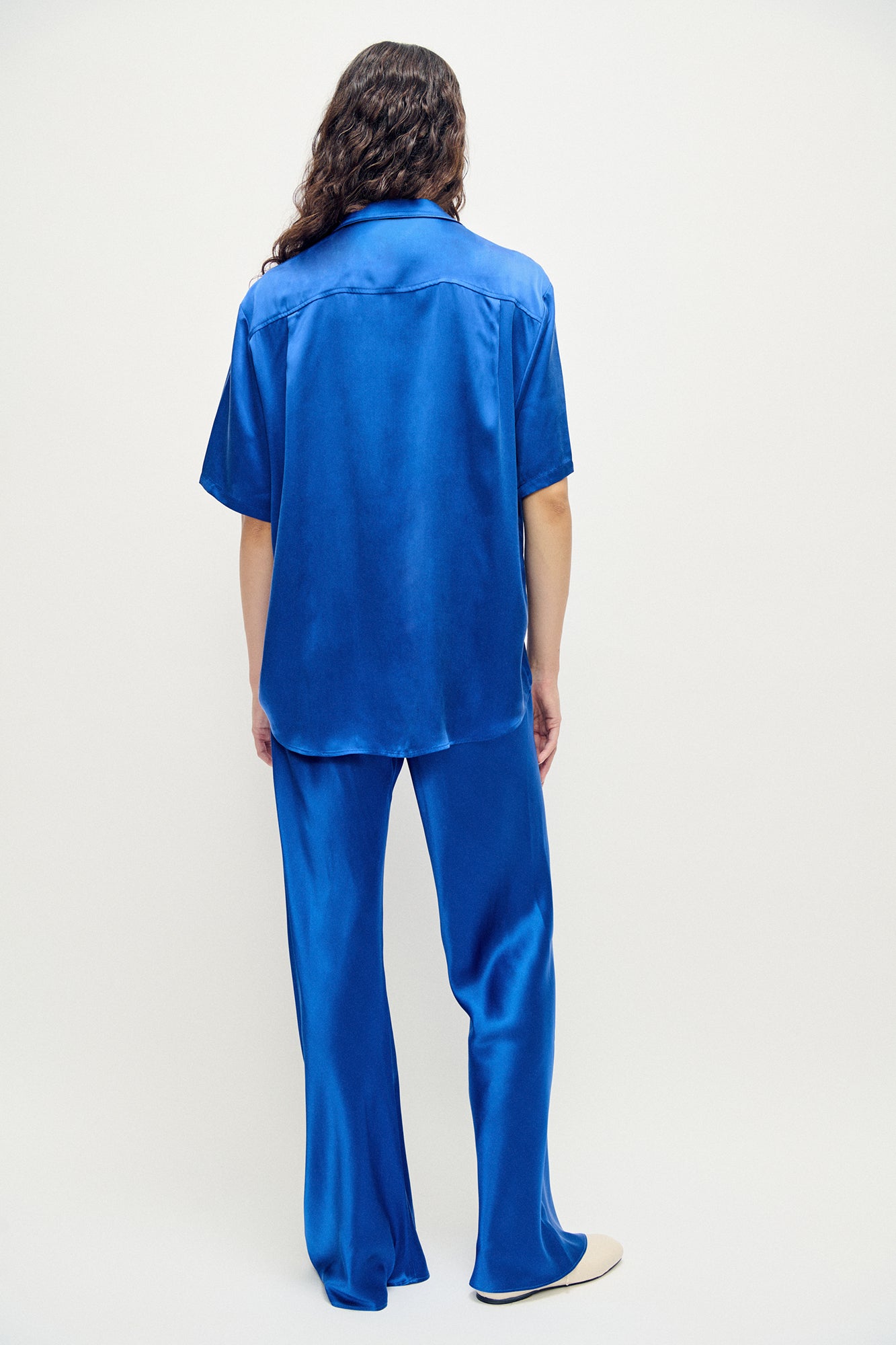 Chemise Boyfriend Manches Courtes Wedgwood