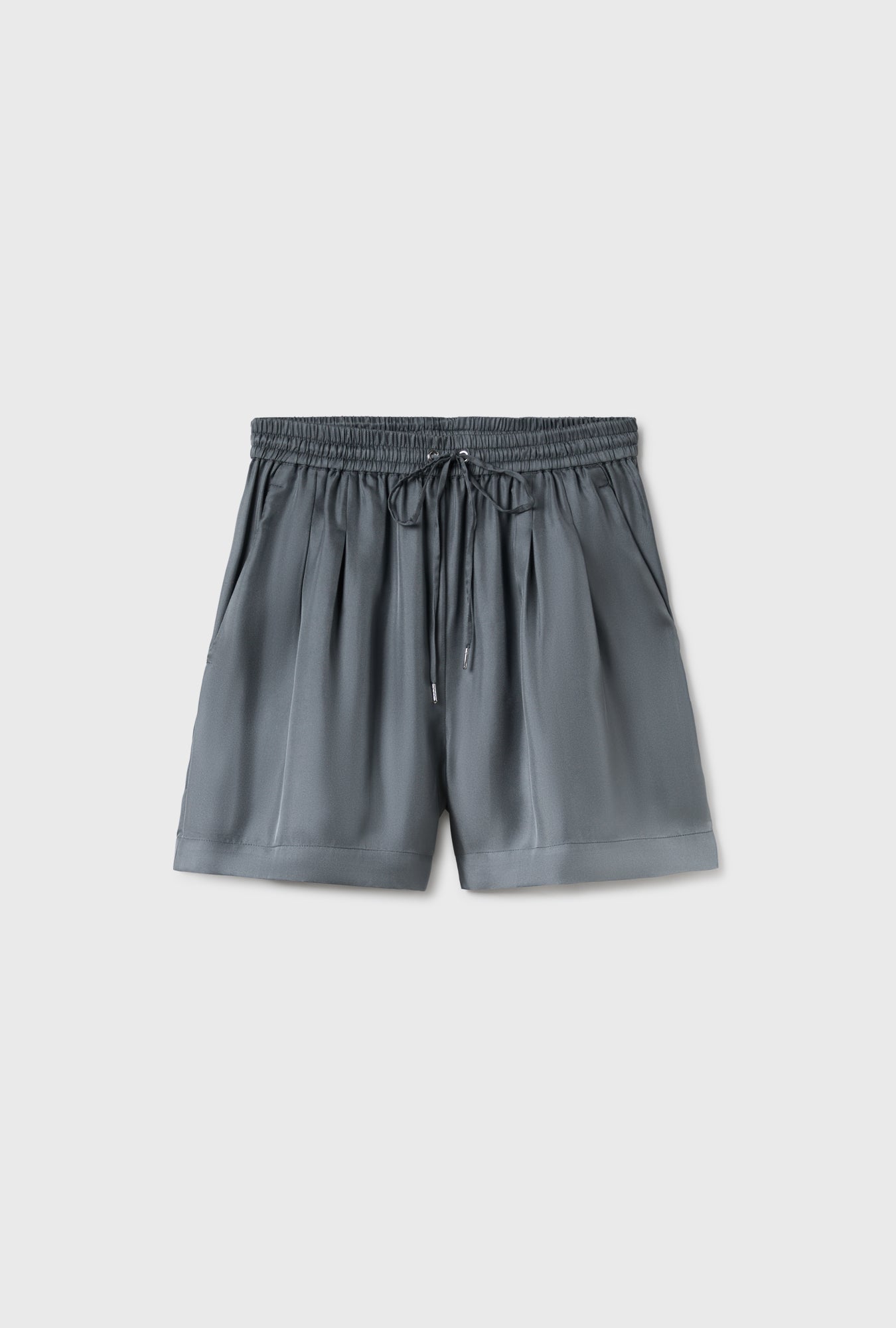 Shorts souples en twill ardoise