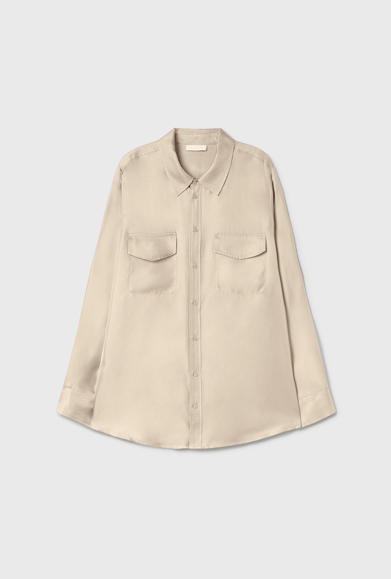 Chemise Boyfriend en Twill Noisette