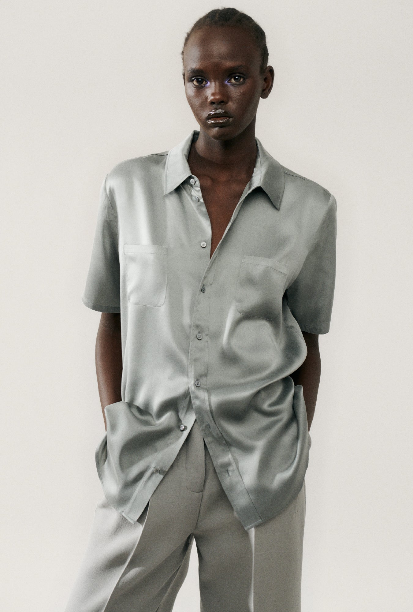 Chemise Boyfriend Manches Courtes Lune