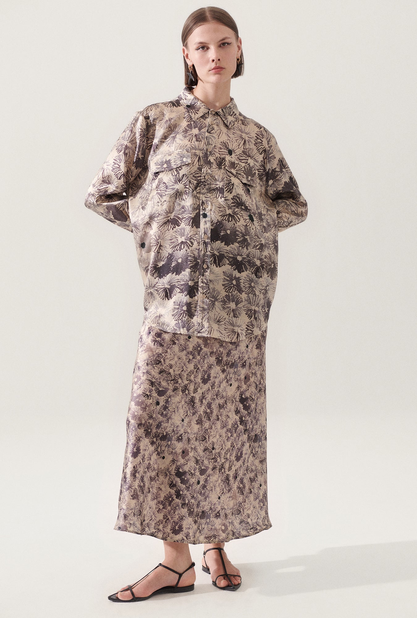 Chemise Boyfriend imprimé floral Aster