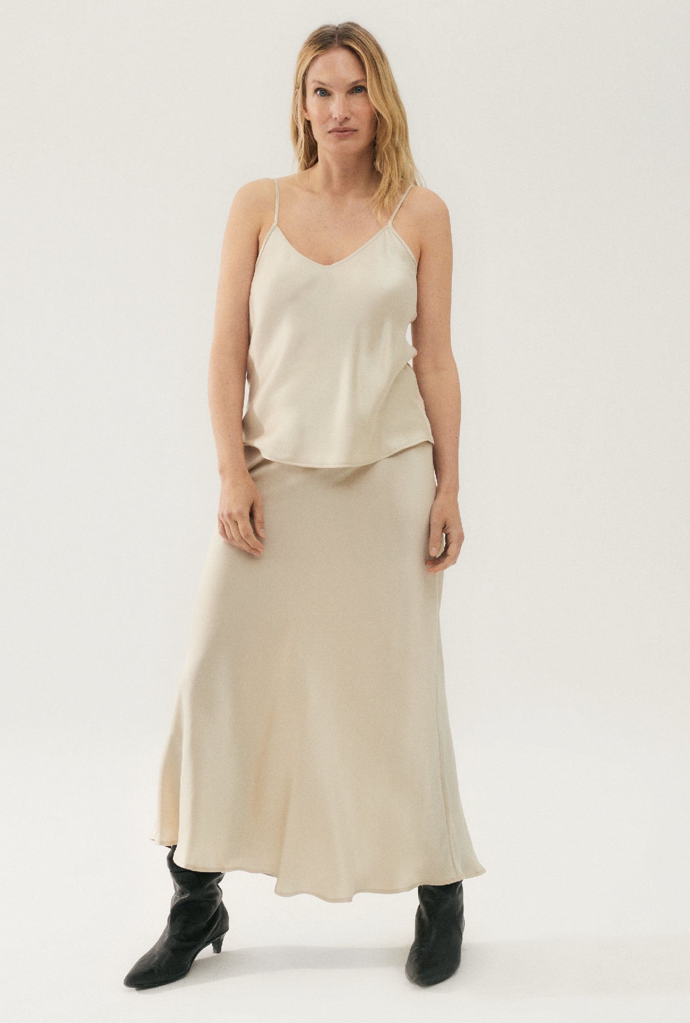 Bias Cut Cami Hazelnut