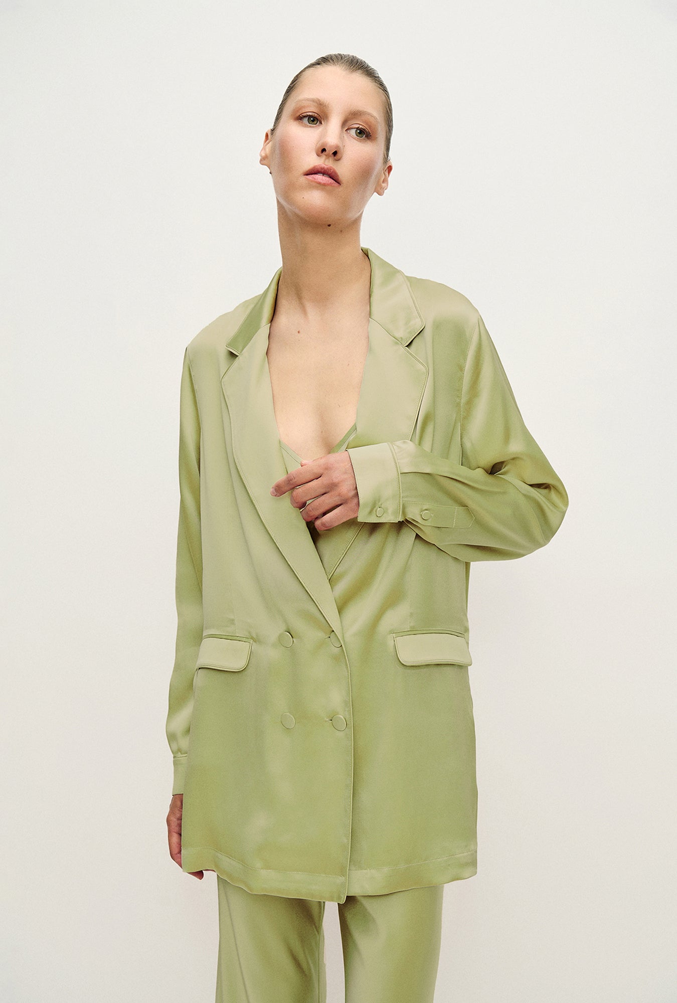 Blazer décontracté sauge