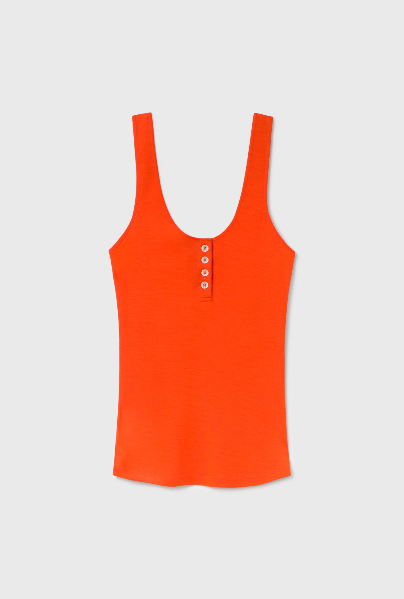 Débardeur Henley en mérinos - Sunset