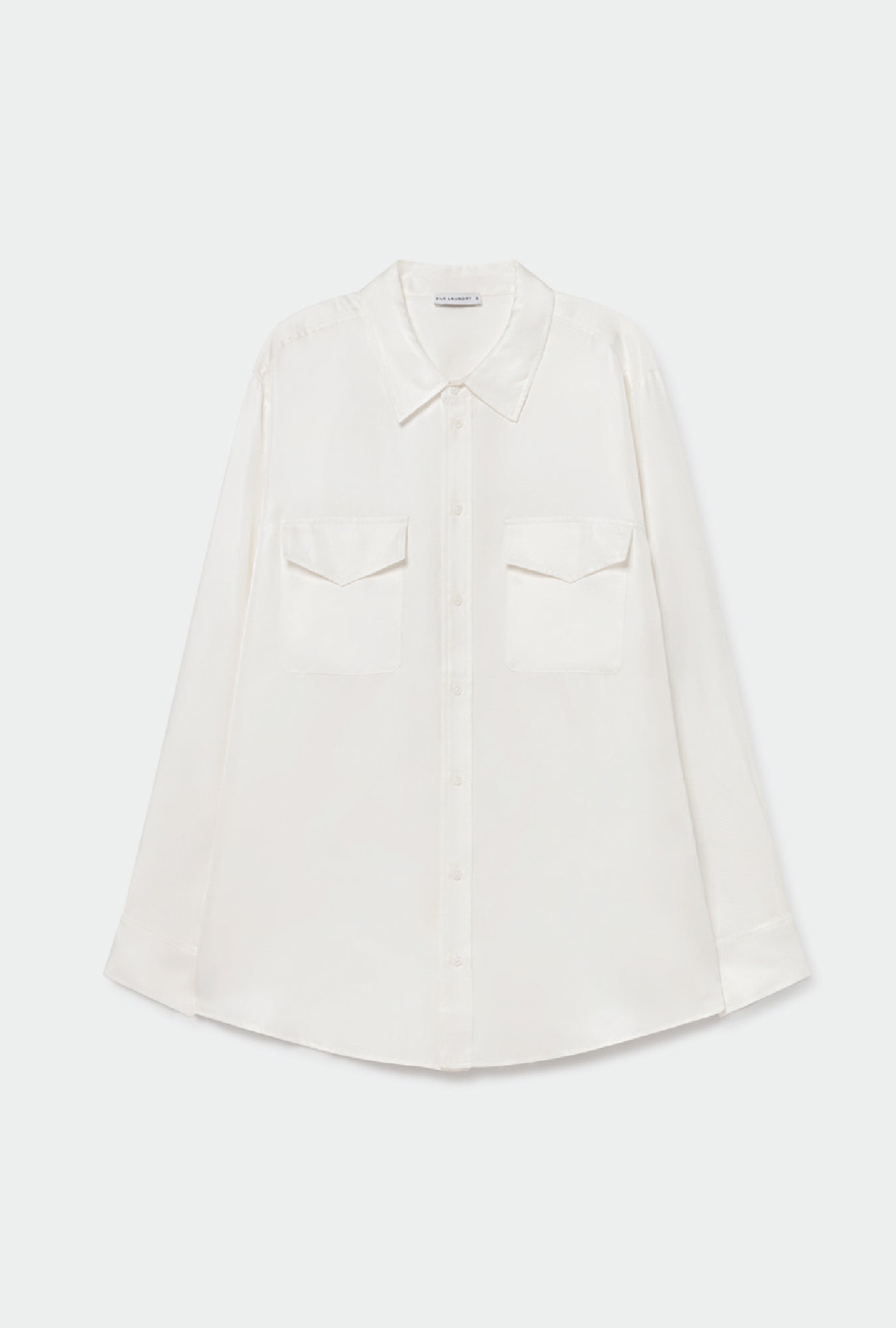 Chemise ample en sergé - Blanc