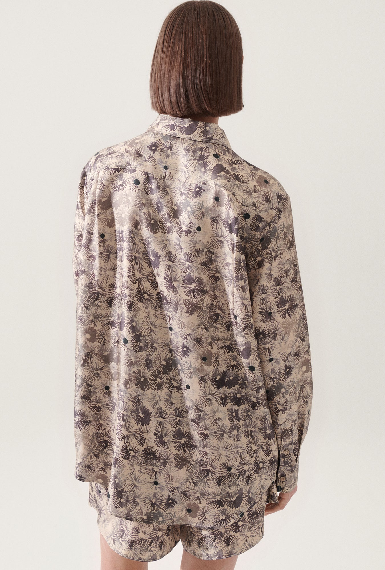 Chemise Boyfriend en Sergé Fleurie Aster