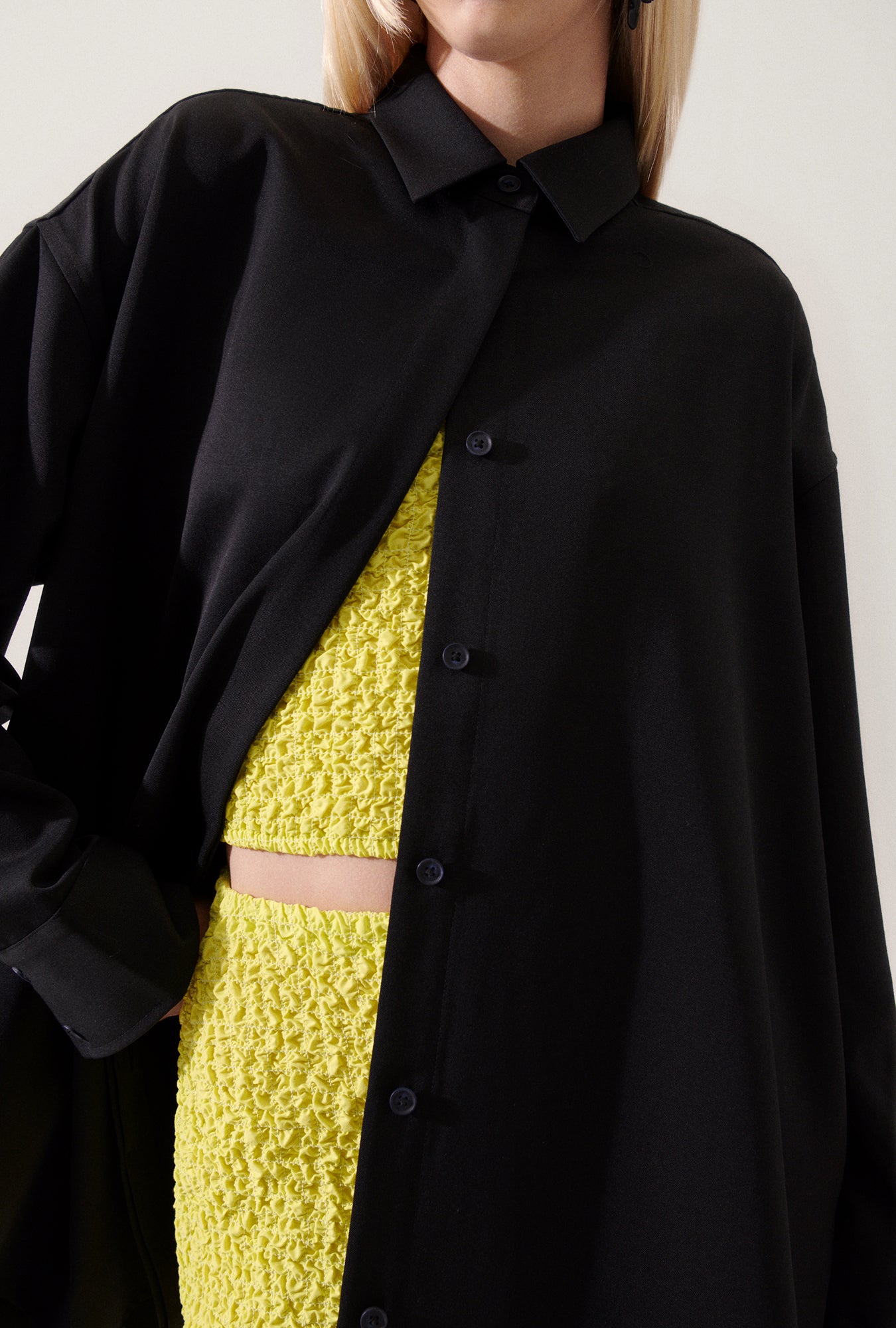 Surchemise en laine noire