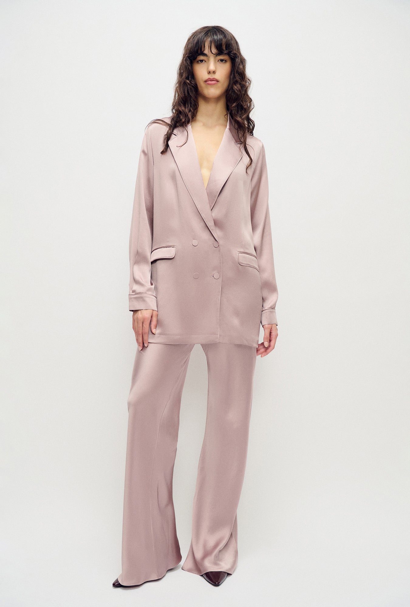 Hammered Relaxed Blazer Lasso