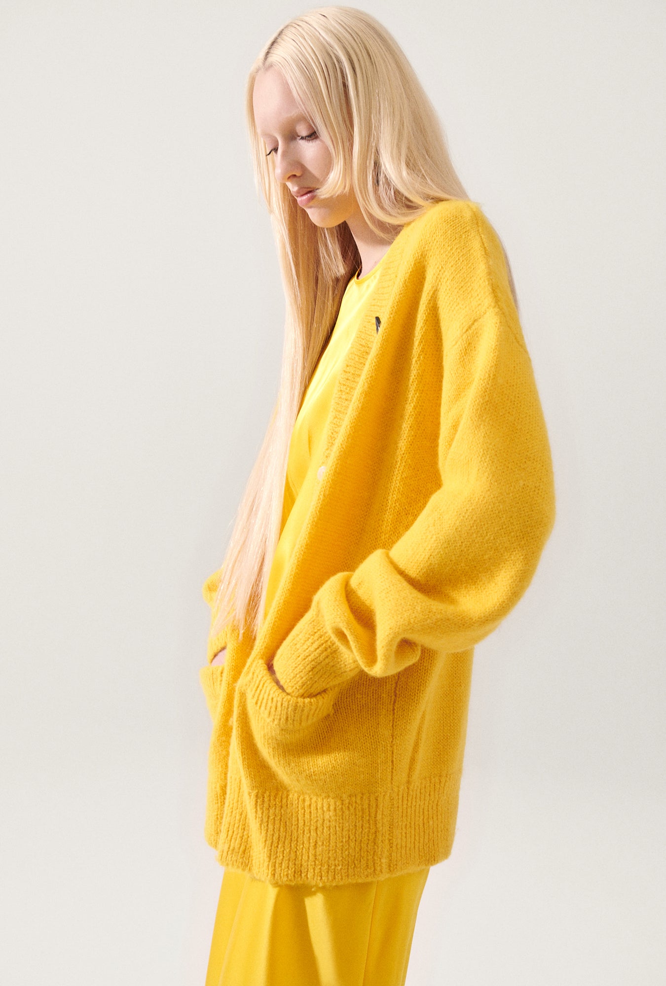 Gilet ample Alpaca couleur Souci
