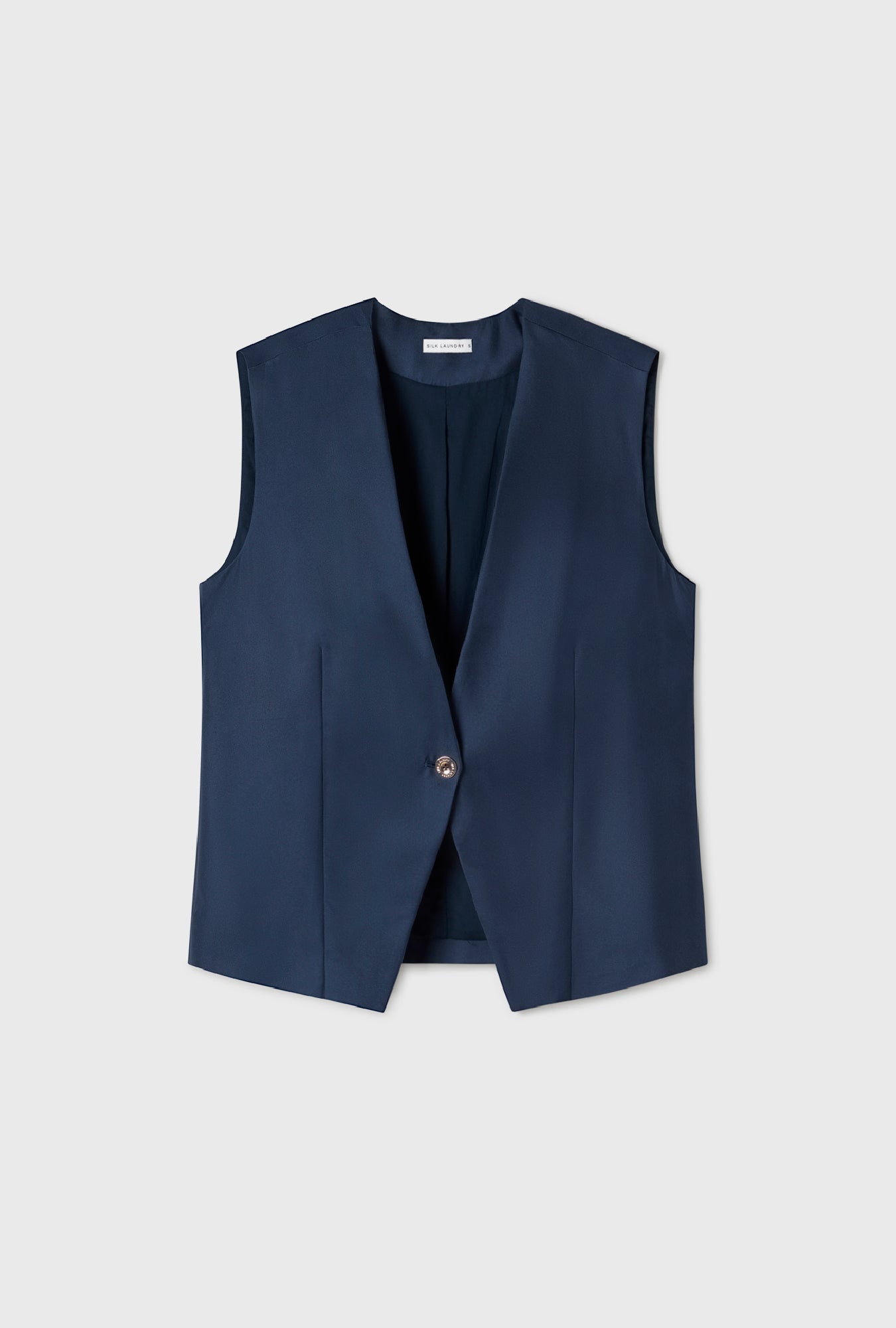 Gilet ample en sergé Midnight
