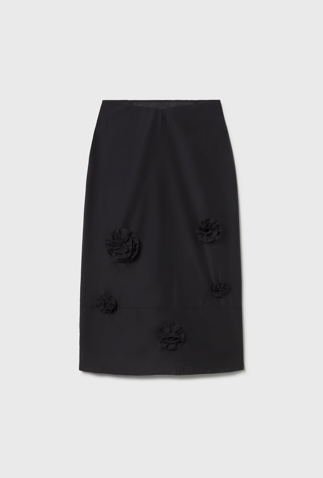 Jupe Cotton Silk Spectrum Fleurs Noires