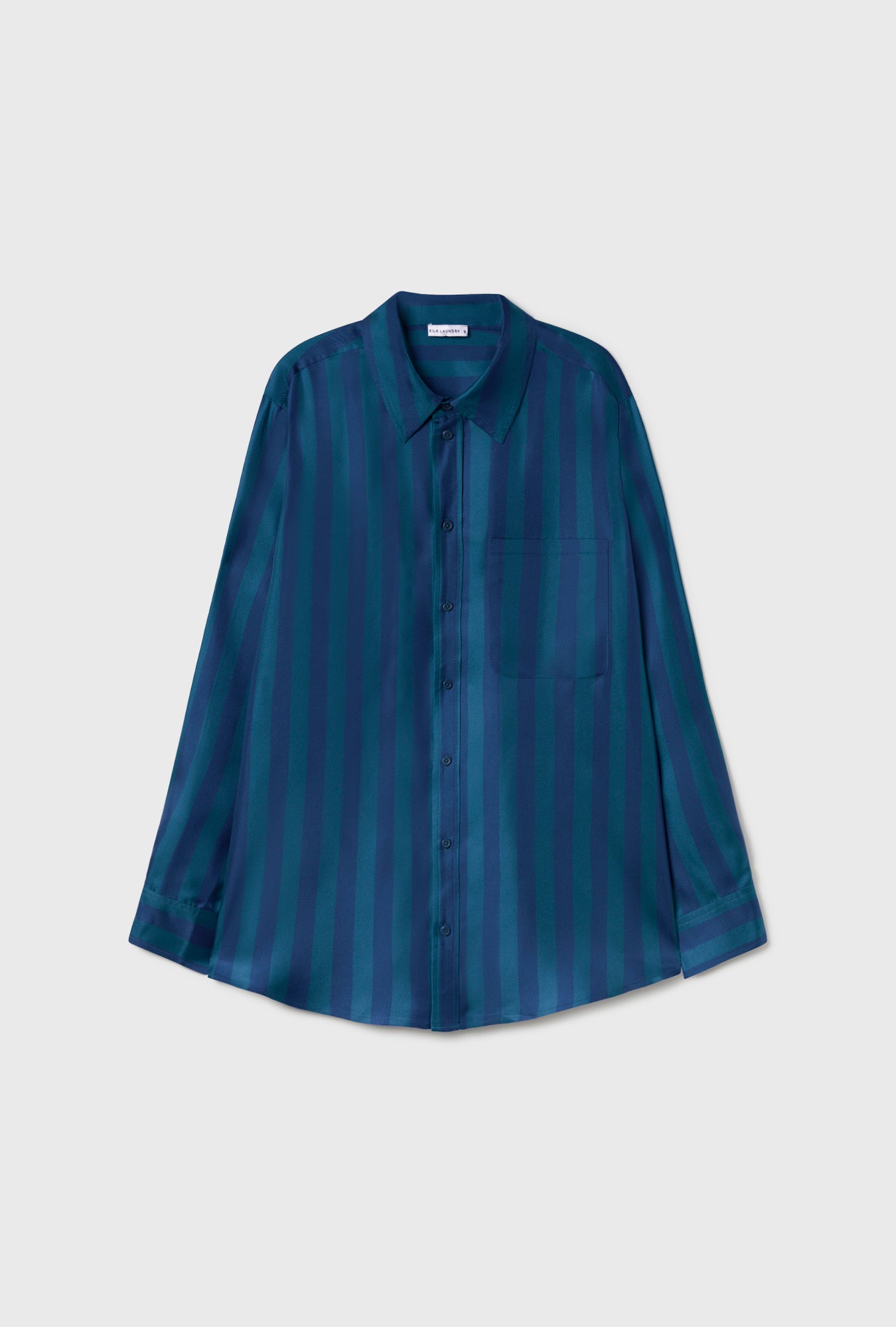 Chemise Boyfriend en sergé Bleu Abyssal