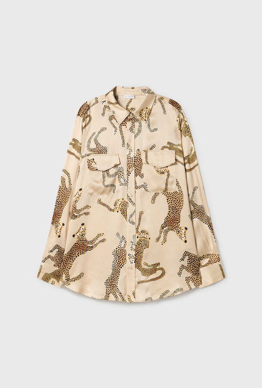 Chemise de petit ami Jaguars Noisette