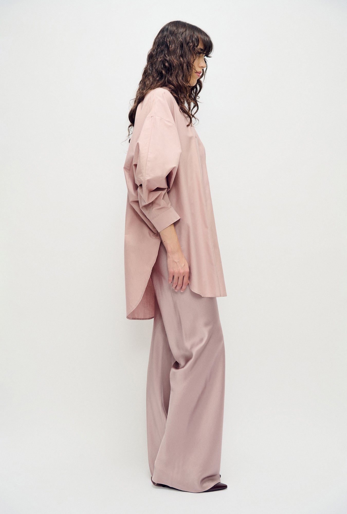 Chemise ronde en coton et soie Lasso