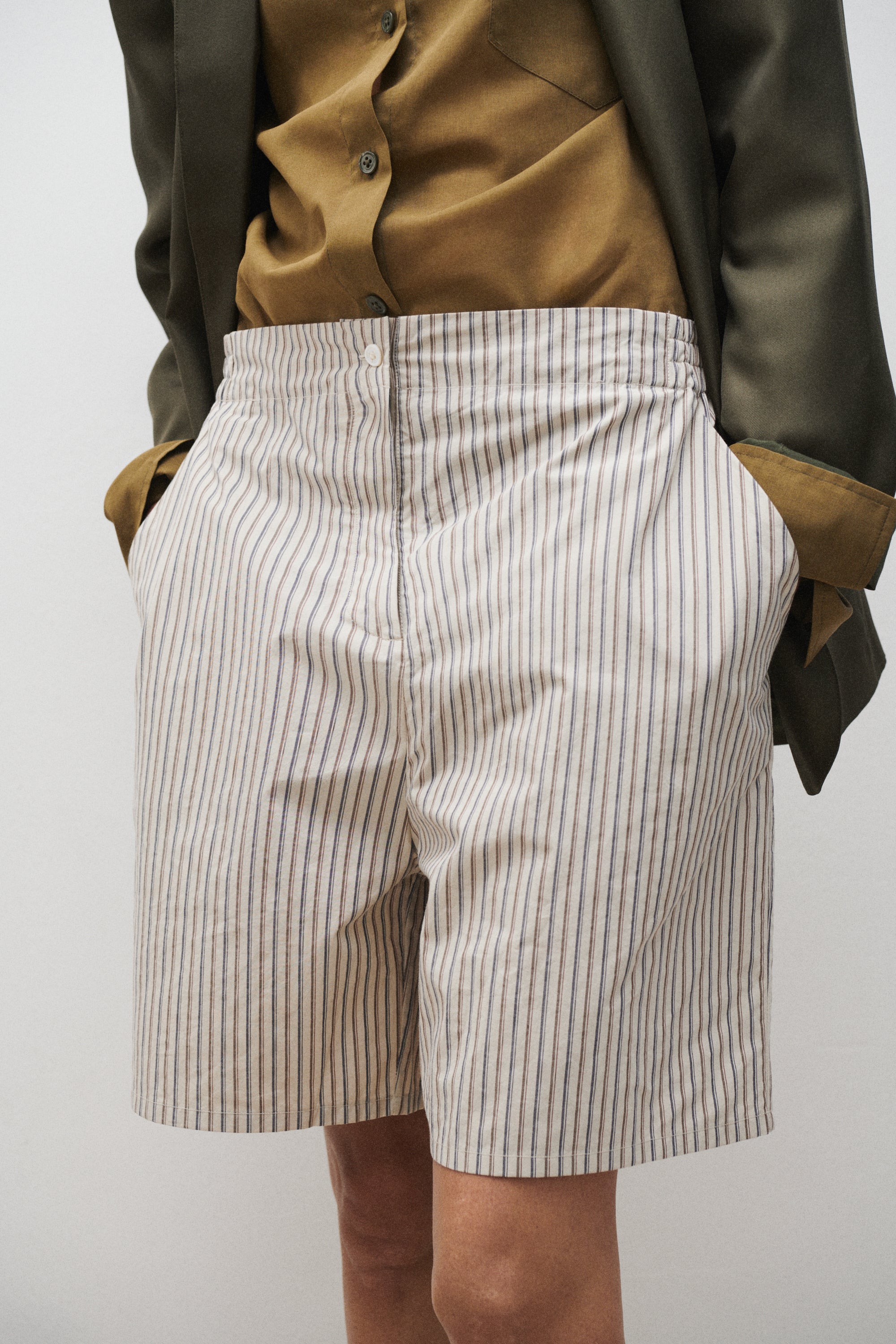 Cotton Boxers Slate Stripe