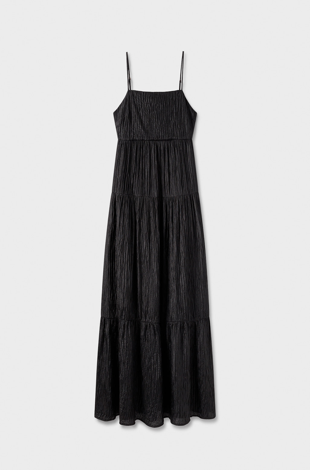 Robe froissée rebondissante noire