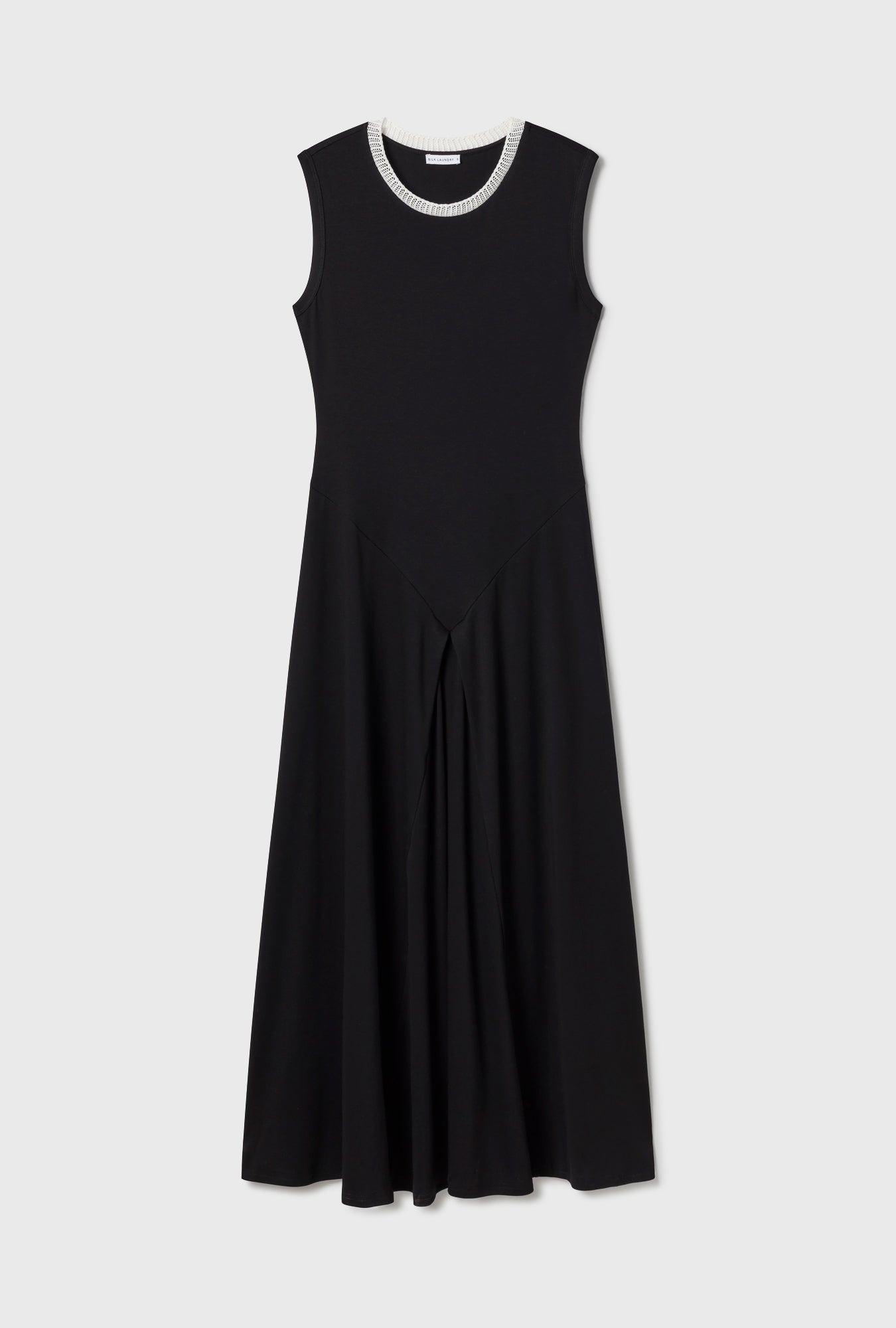 Crochet Trim Dress Black