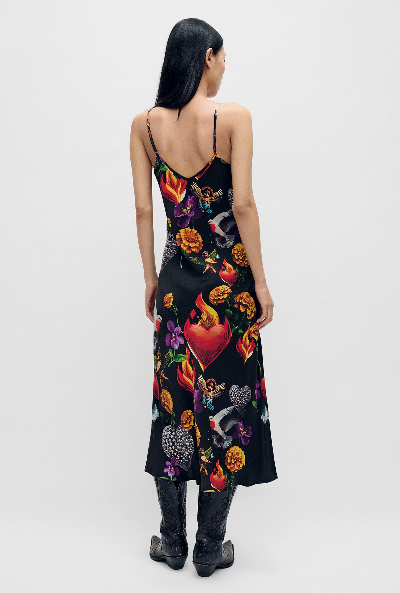 Robe nuisette années 90 "Dearly Beloved" noire