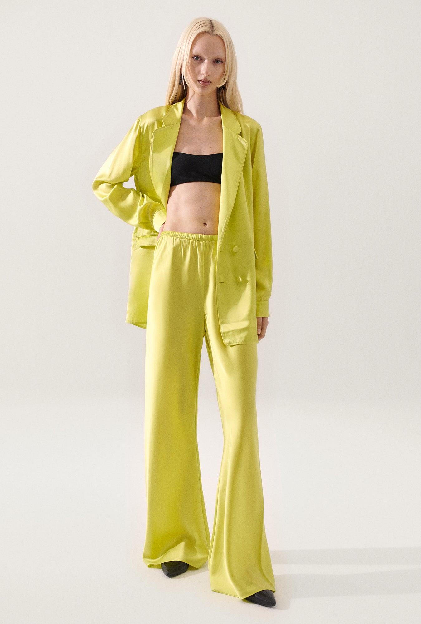 Pantalon coupé en biais Absinthe