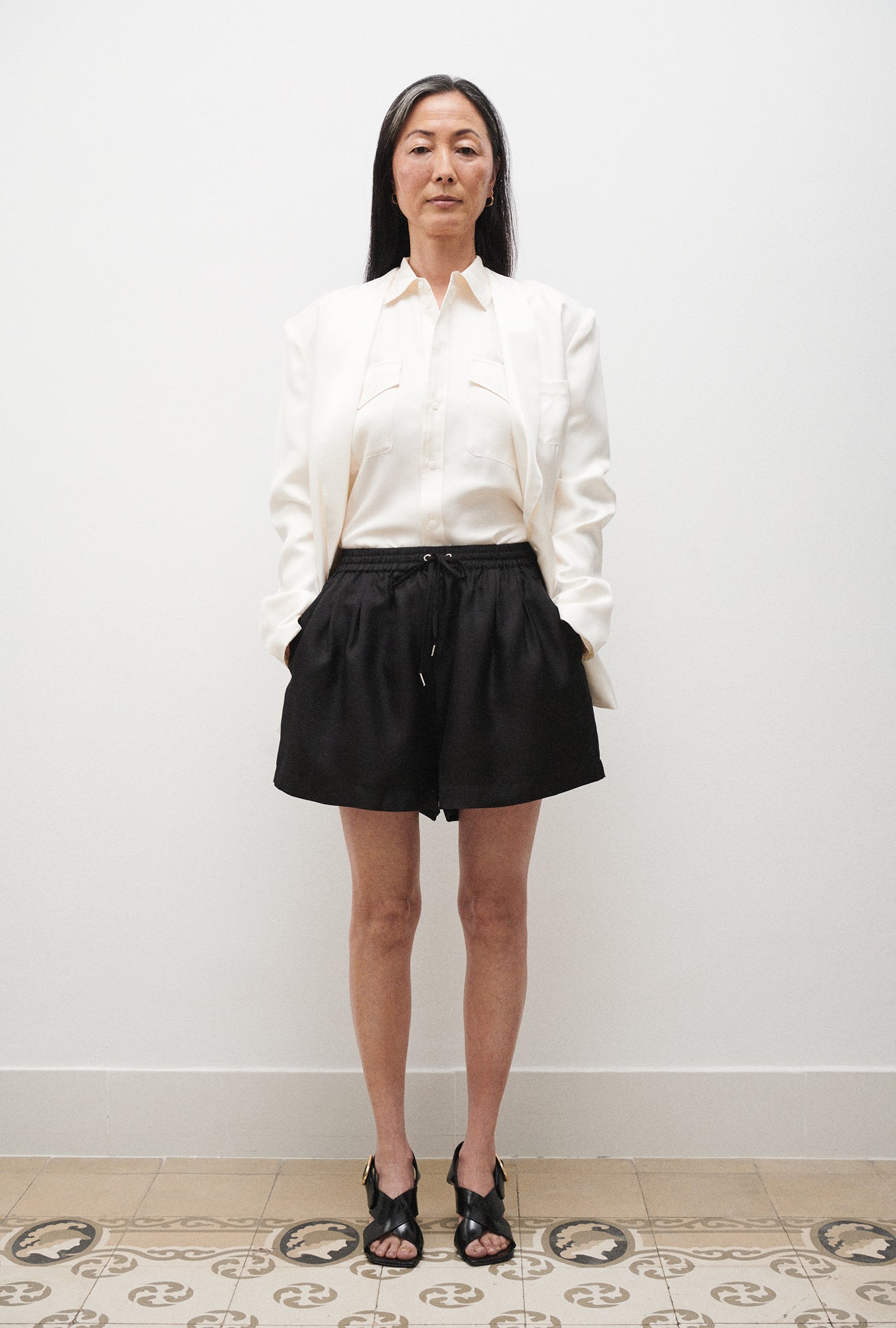 Short ample en twill noir