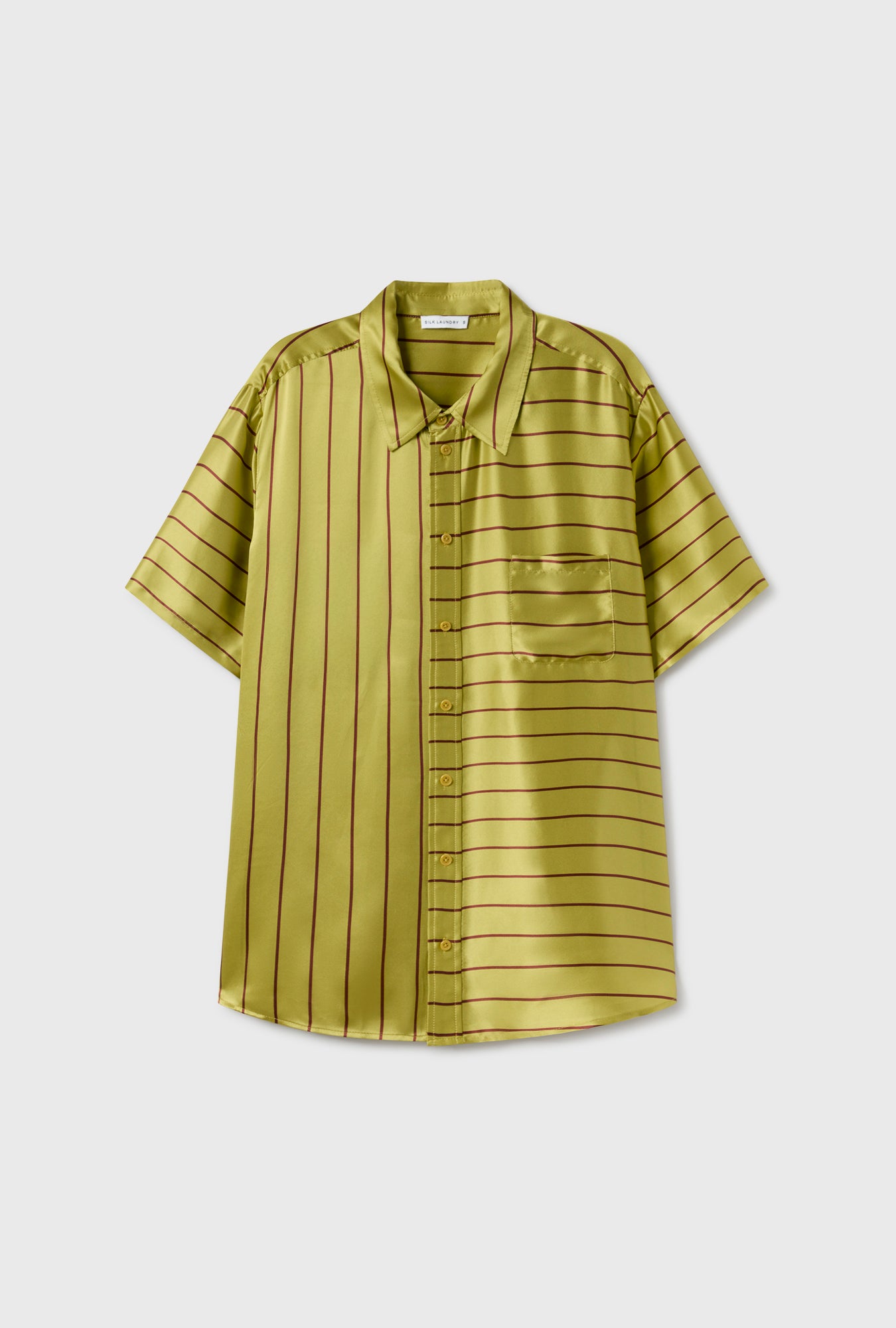 Chemise Boyfriend Manches Courtes Rayures Cactus