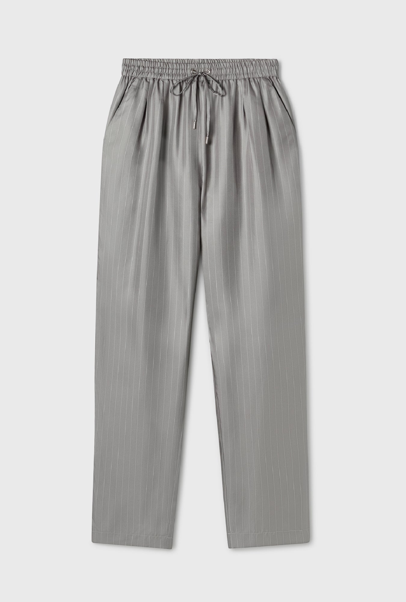 Pantalon ample en sergé à rayures fines "Lune"