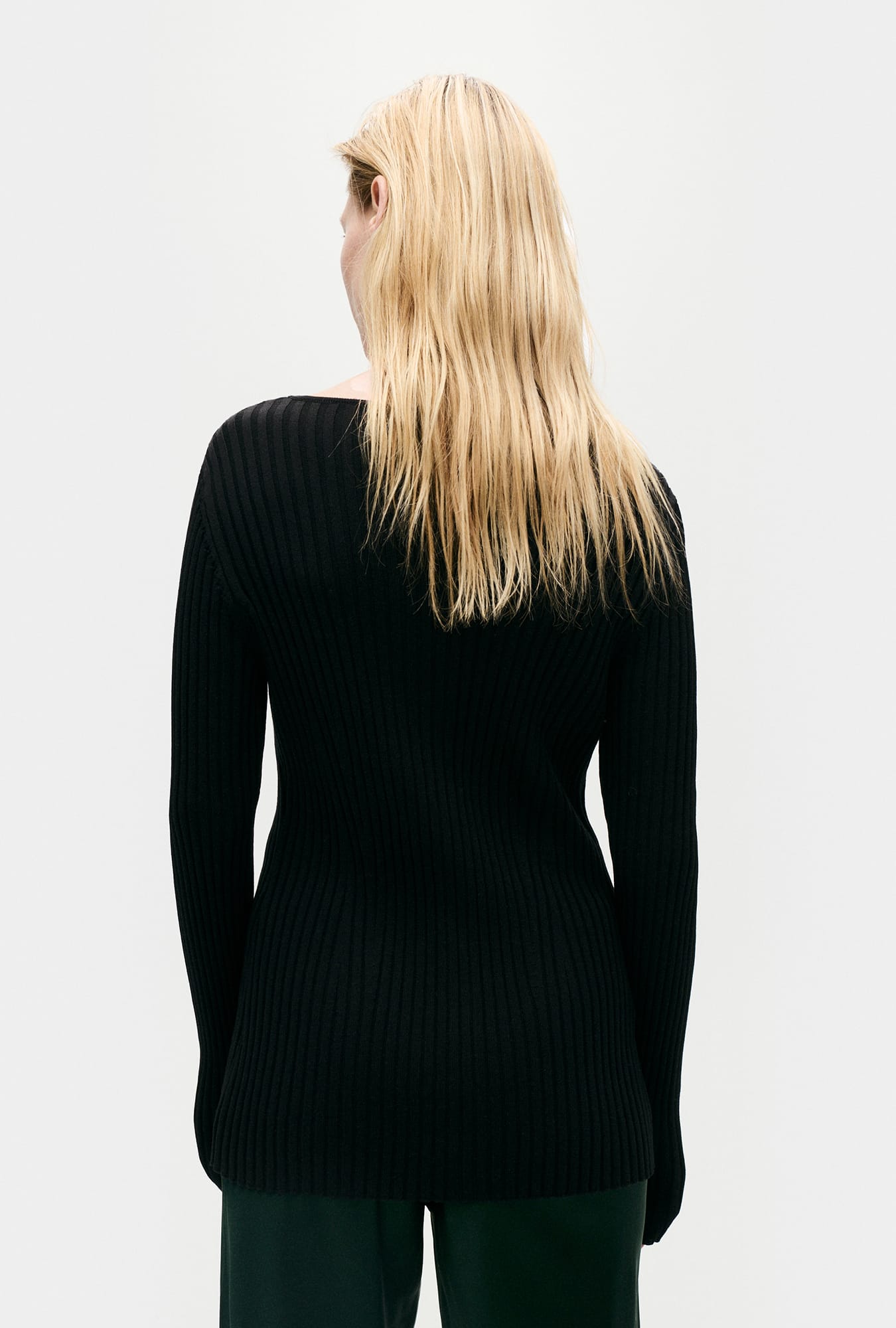 Cardigan côtelé Kia noir