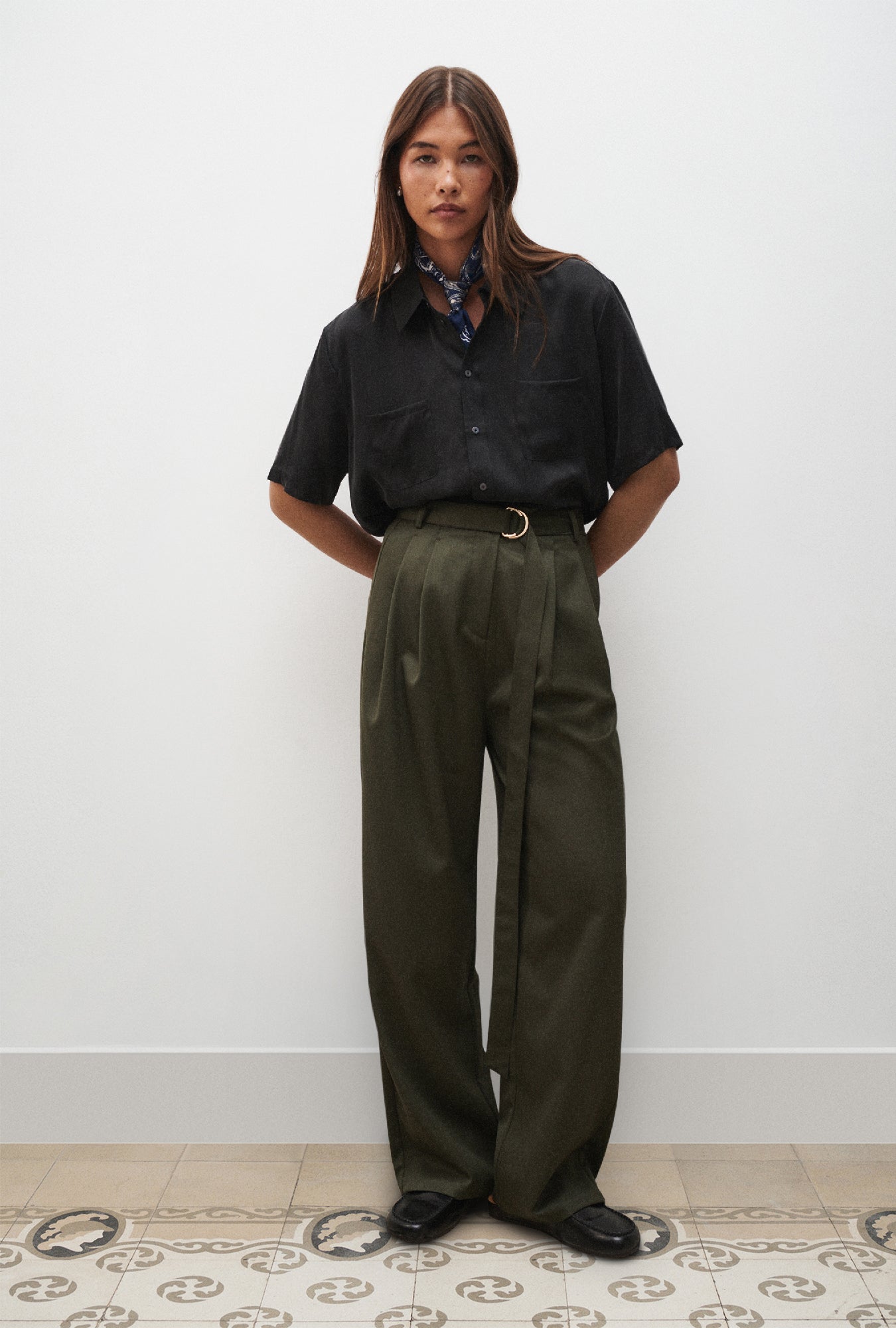 Short Sleeve Boyfriend Shirt Black