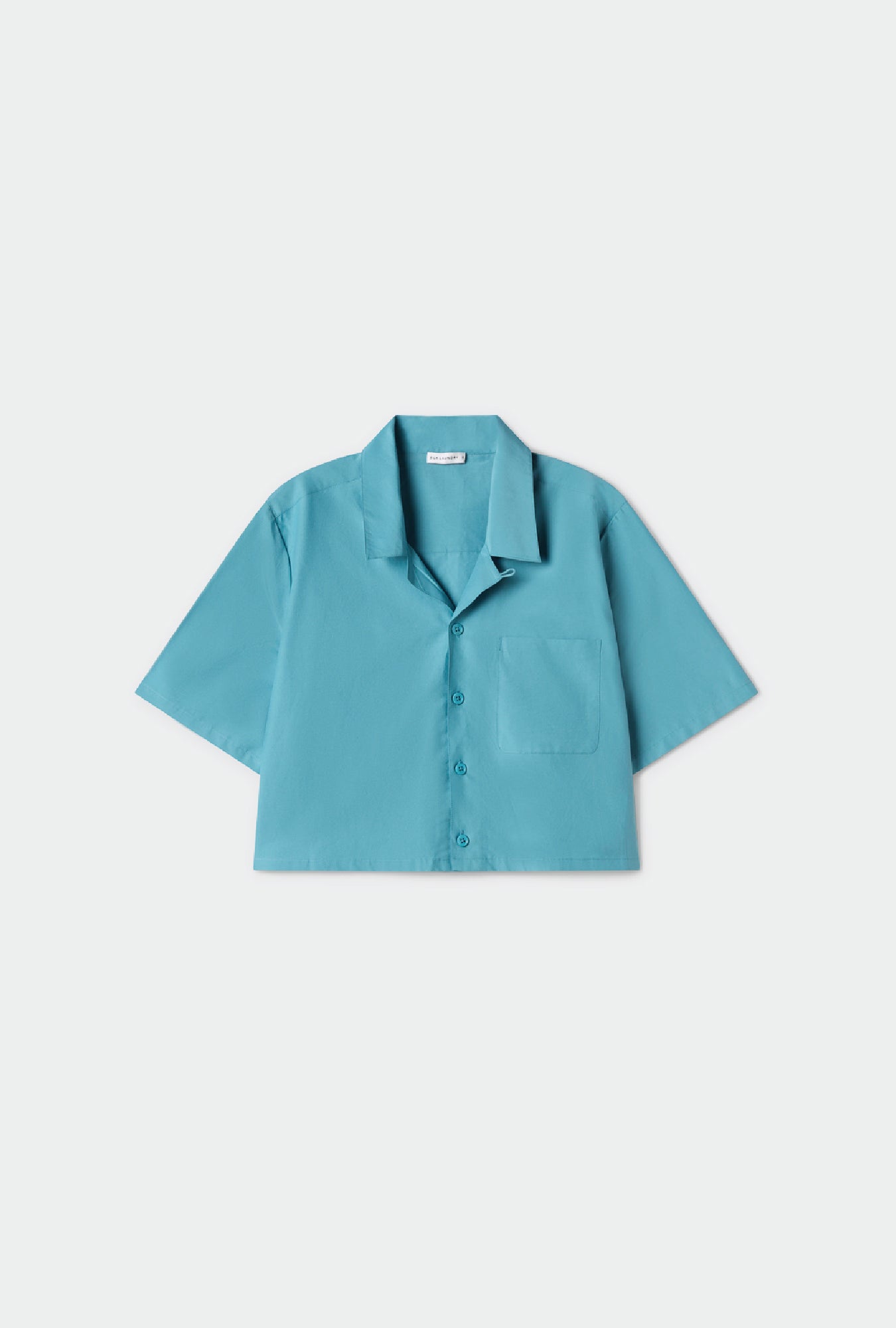 Chemise camp coupe courte en coton et soie Lake
