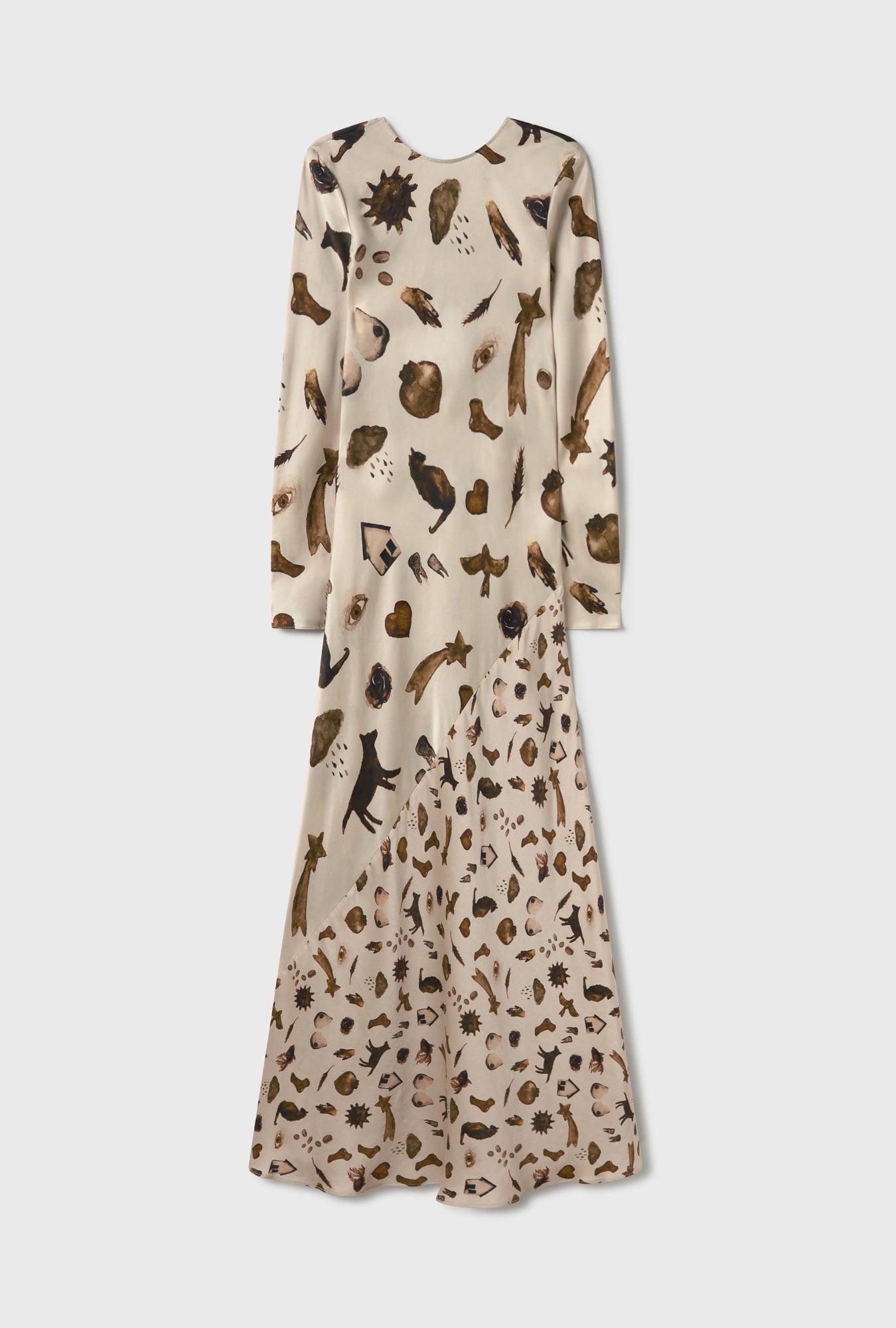 Full Sleeve Bias Dress Miracles Hazelnut