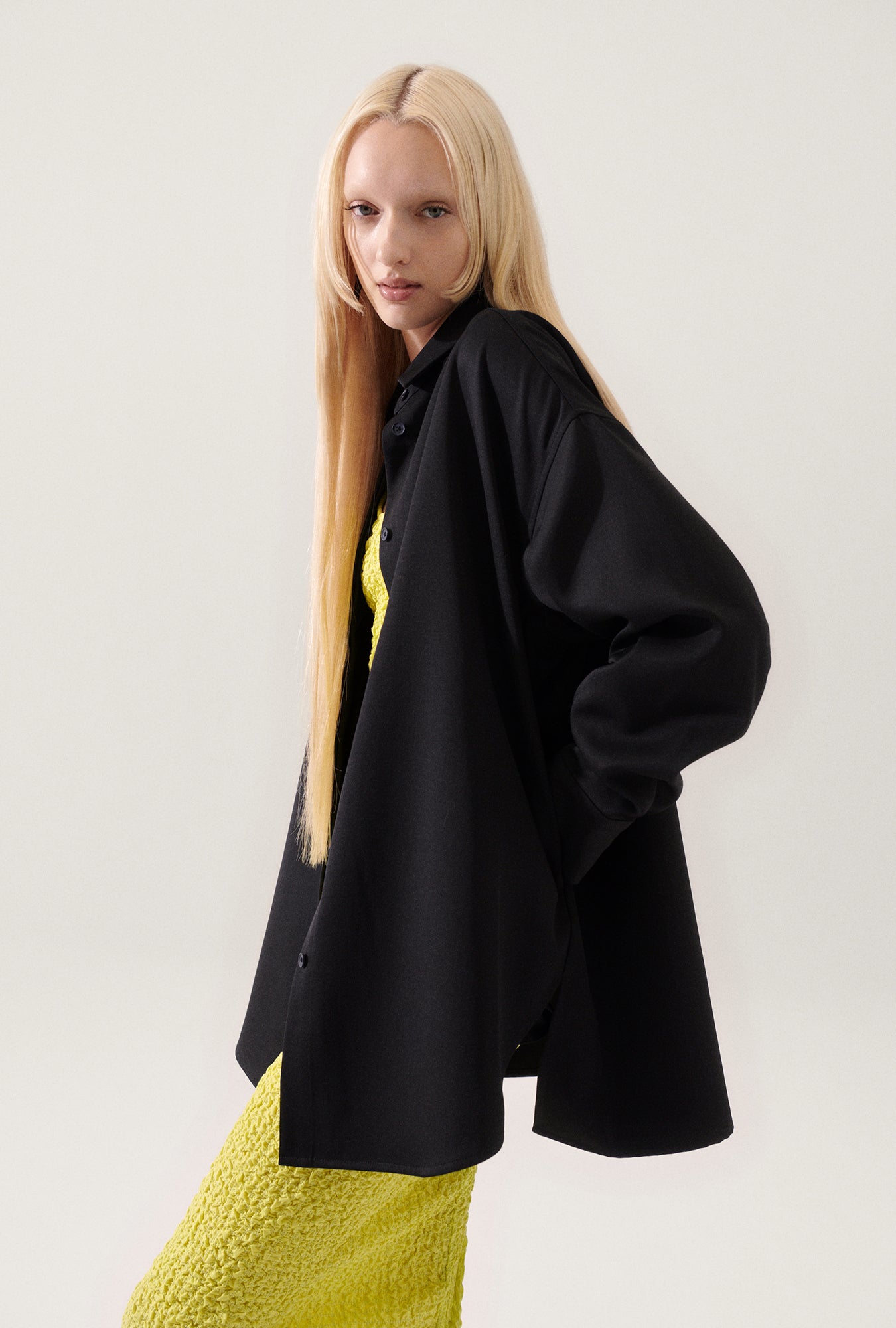 Wool Overshirt Black