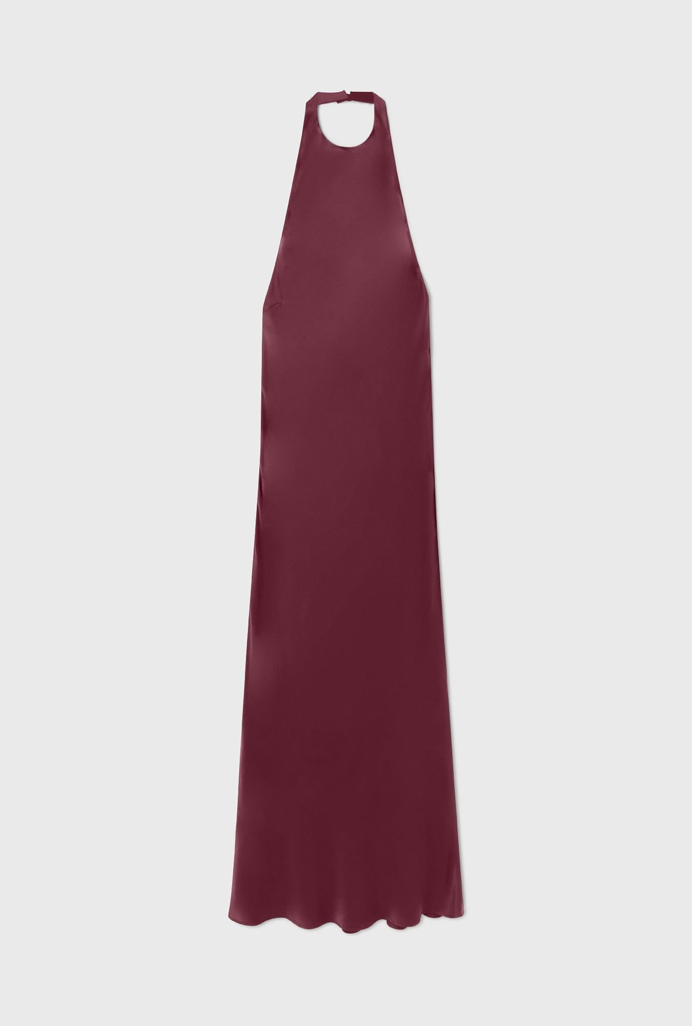 Robe longue dos nu feuille morte