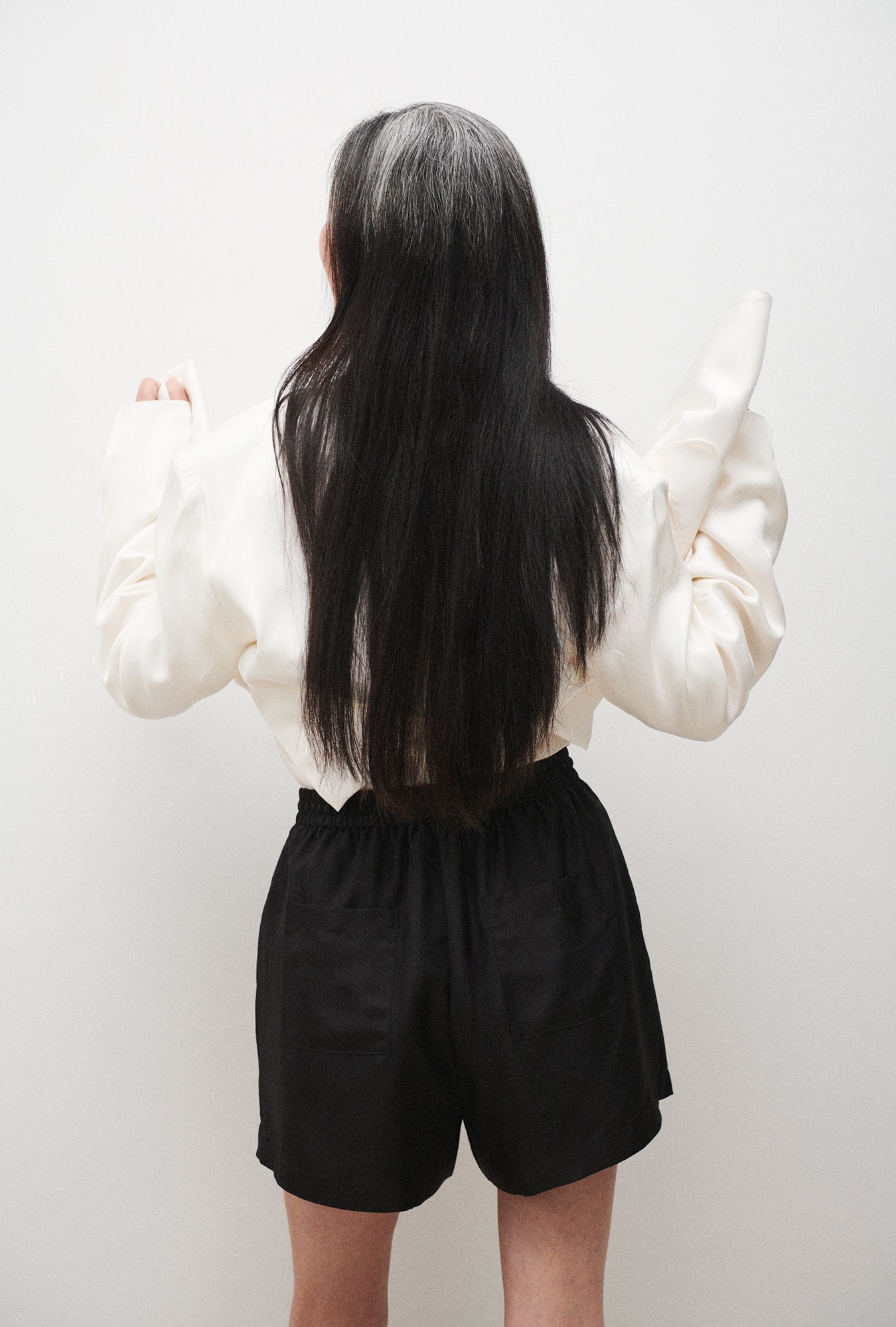 Short ample en twill noir