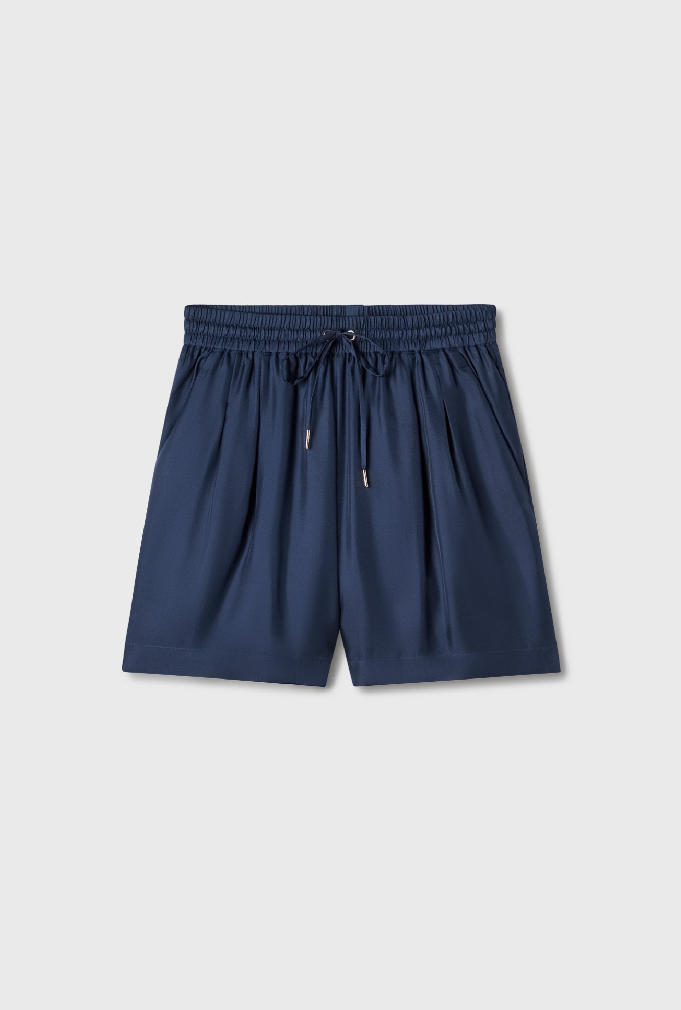 Shorts amples en twill de coton minuit