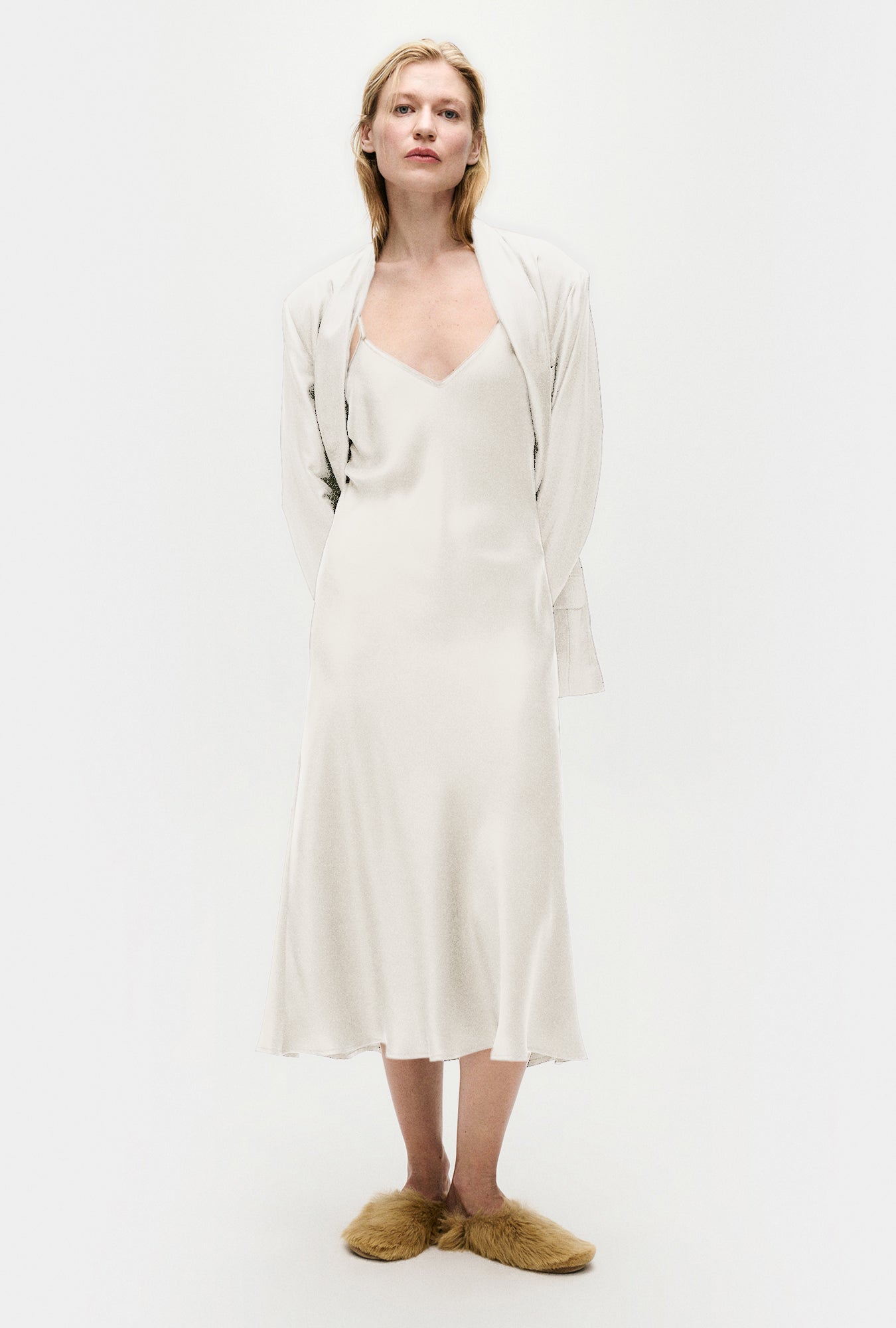 Robe nuisette blanche années 90