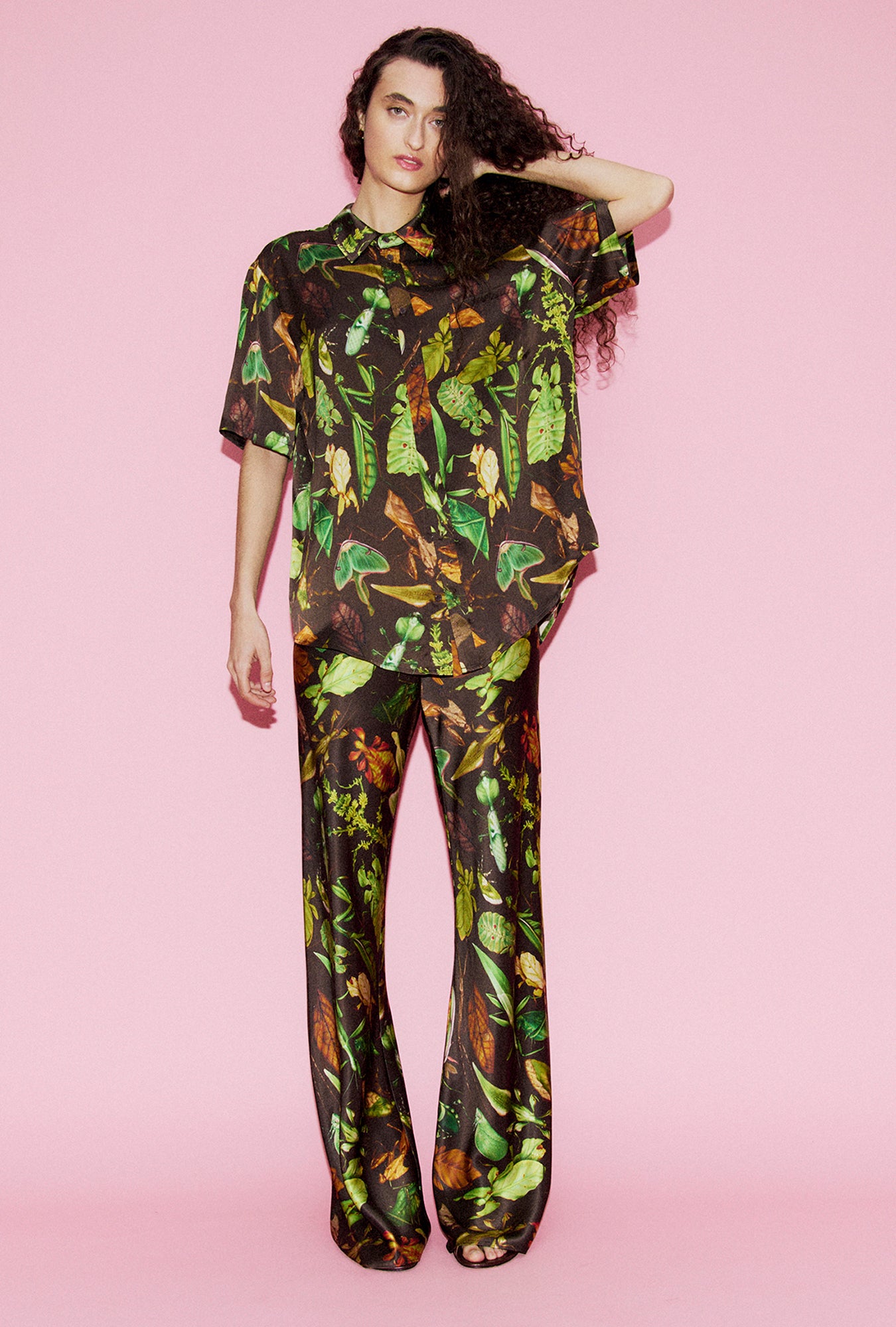 Pantalon coupe en biais Camo Insectes