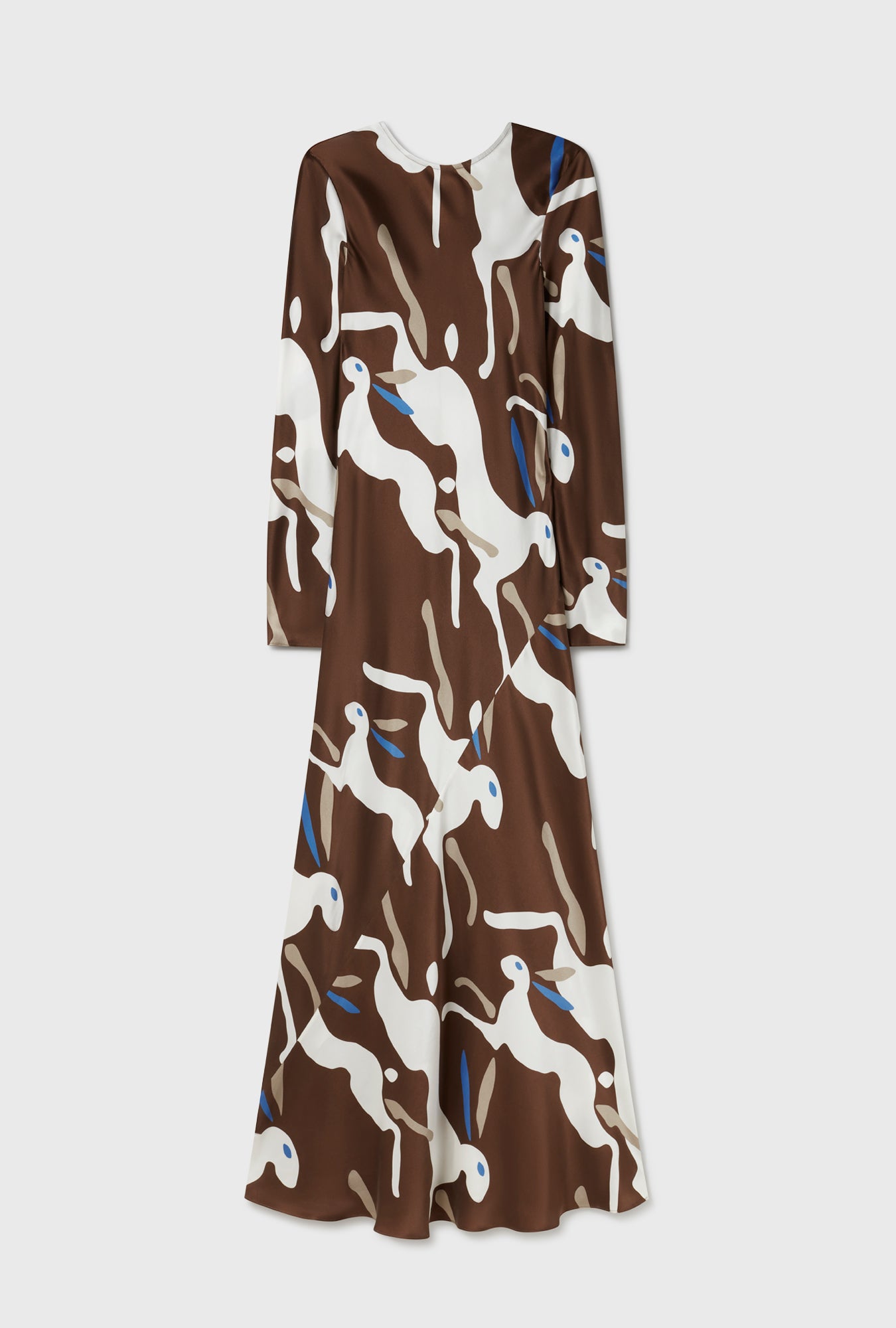 Robe biaisée à manches longues Rabbit Dark Earth