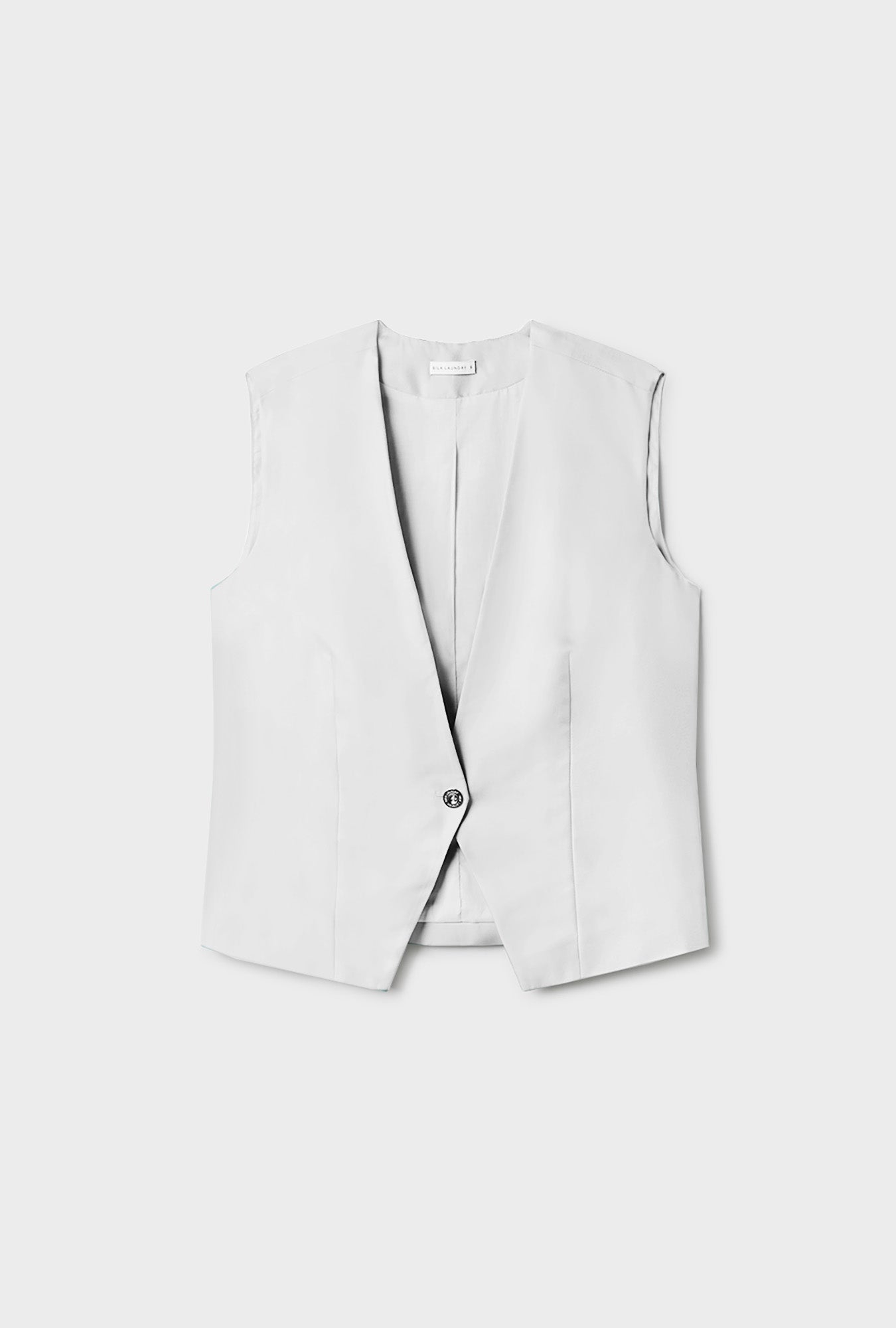 Gilet souple en sergé blanc