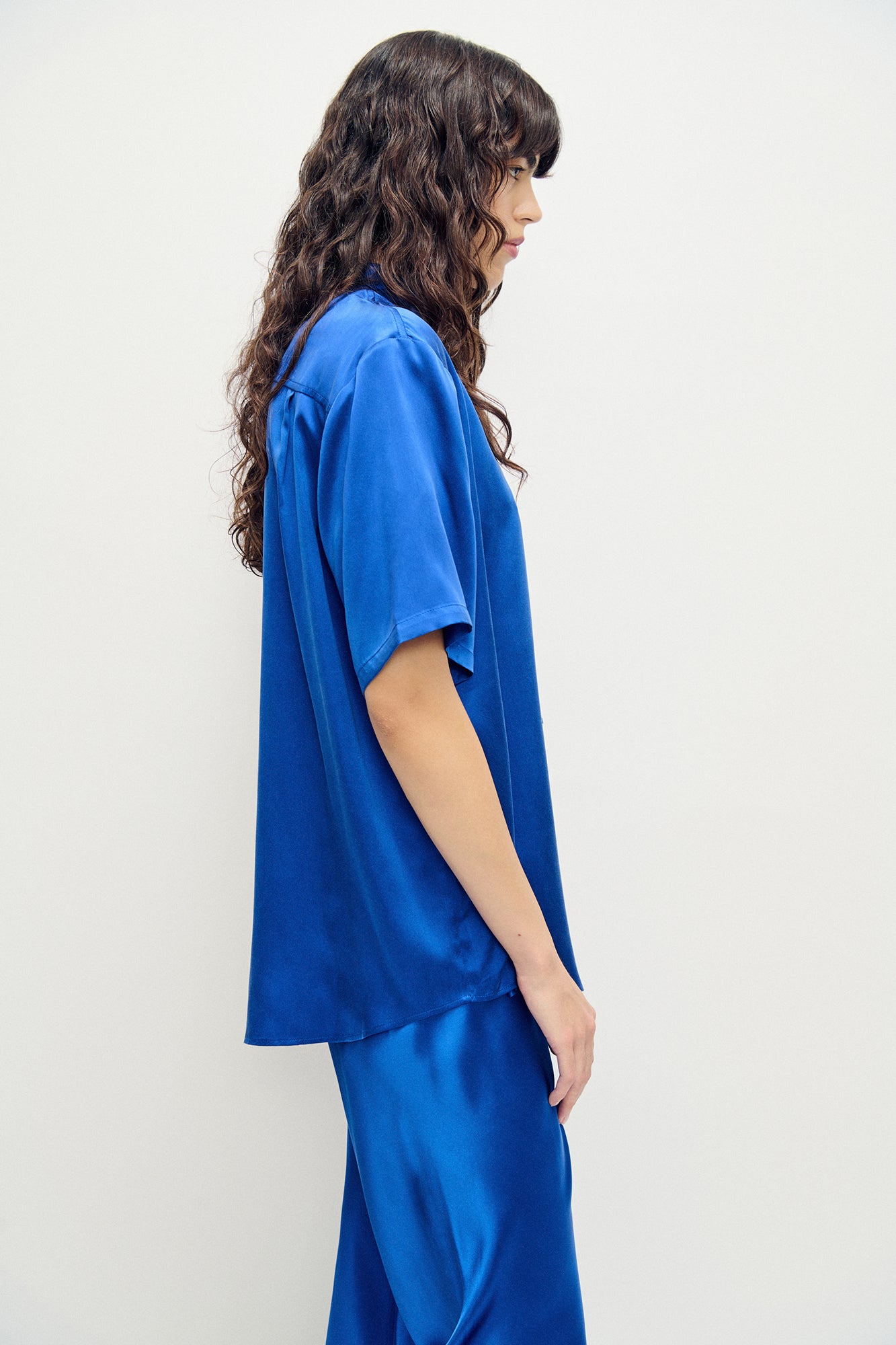 Chemise Boyfriend Manches Courtes Wedgwood