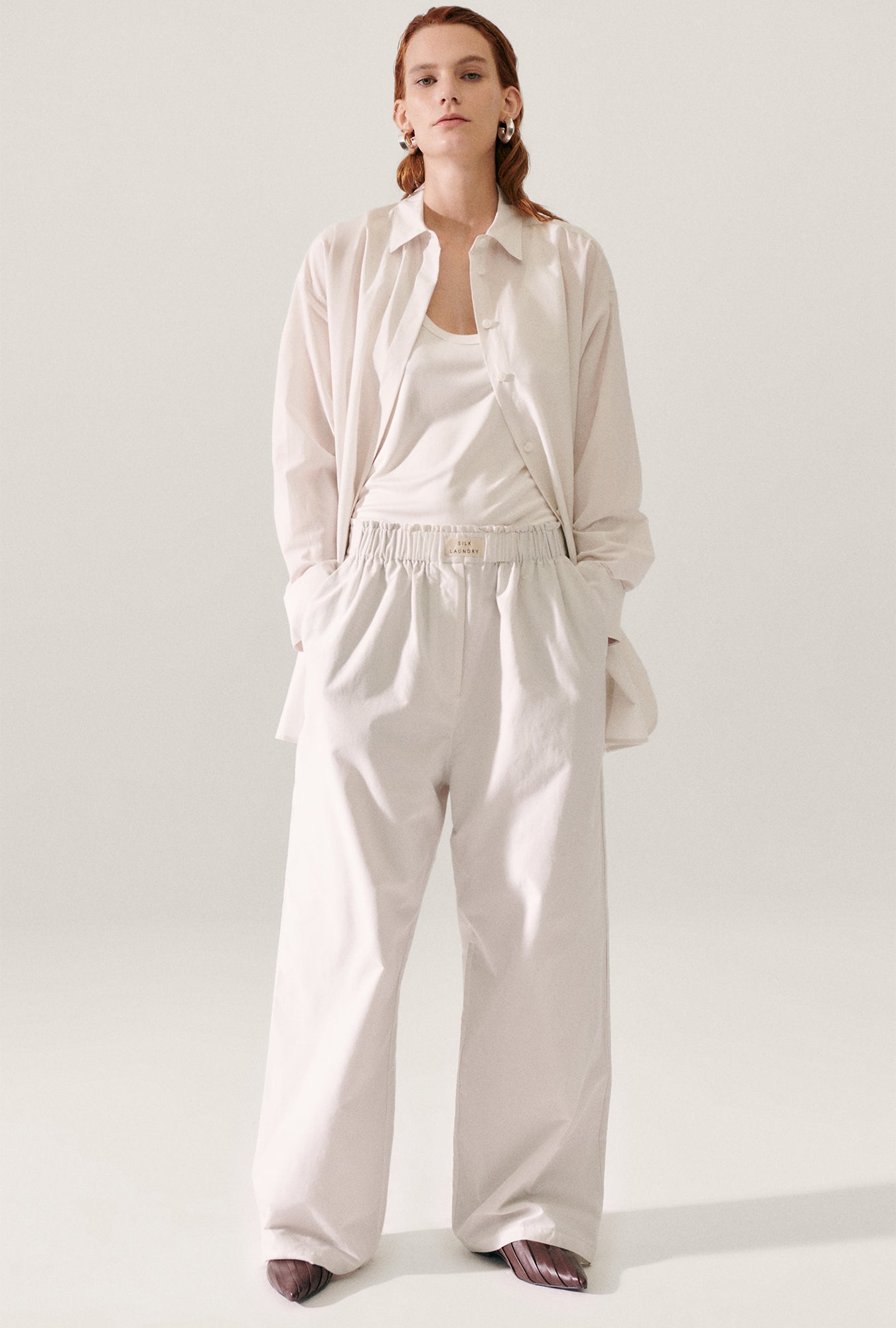 CHEMISE DU MATIN EN COTON ET SOIE DUST