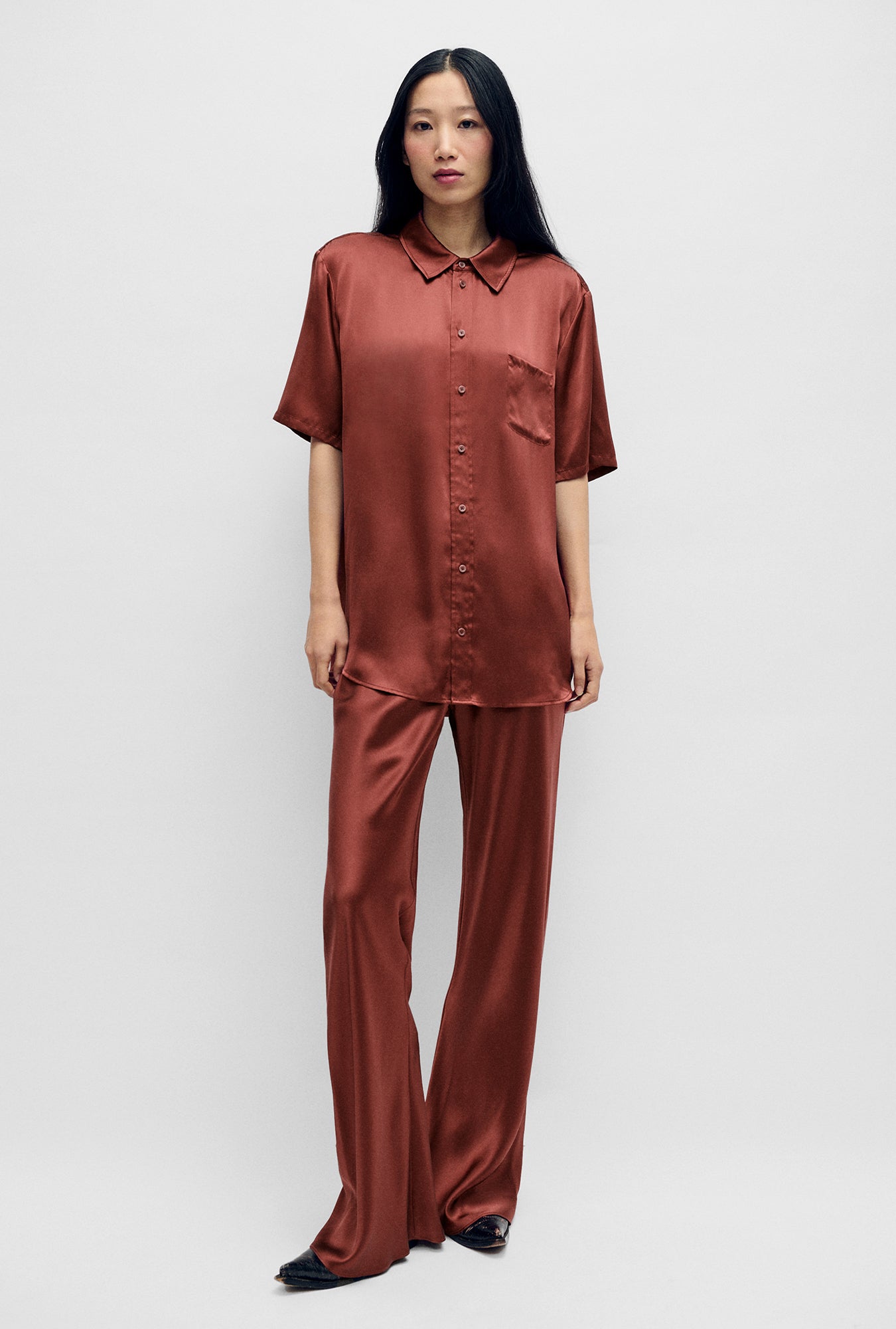 Chemise Boyfriend à Manches Courtes Canyon