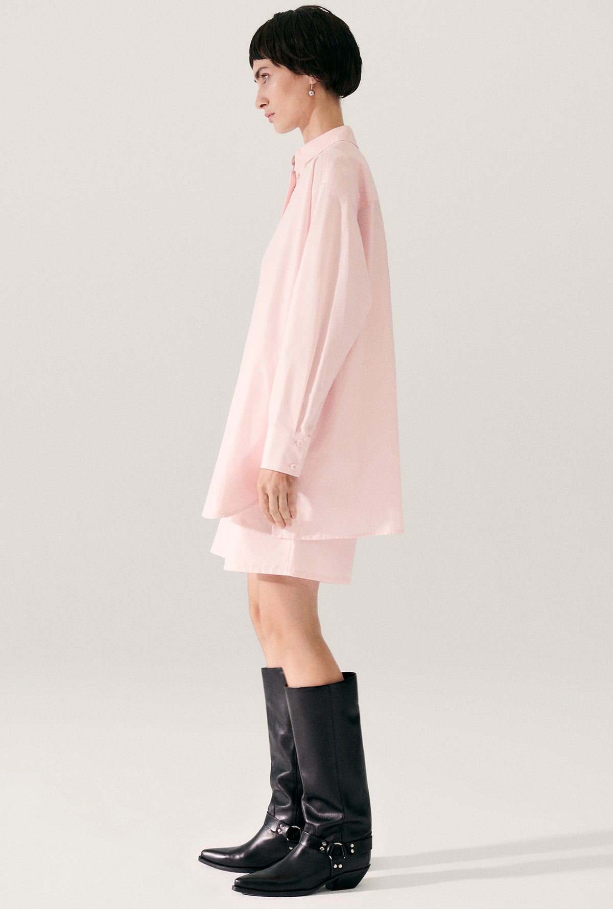 CHEMISE DE MATINÉE EN COTON ET SOIE HYDROGÈNE