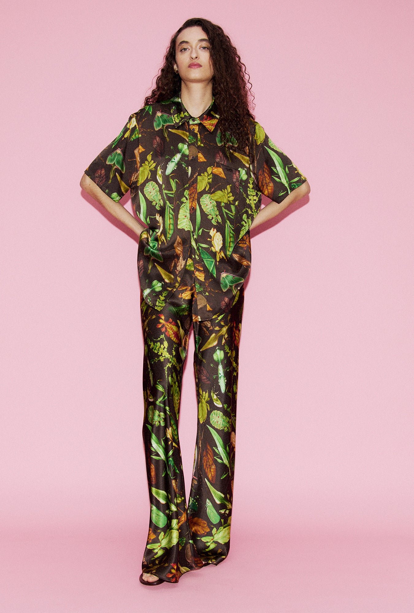 Pantalon coupe en biais Camo Insectes