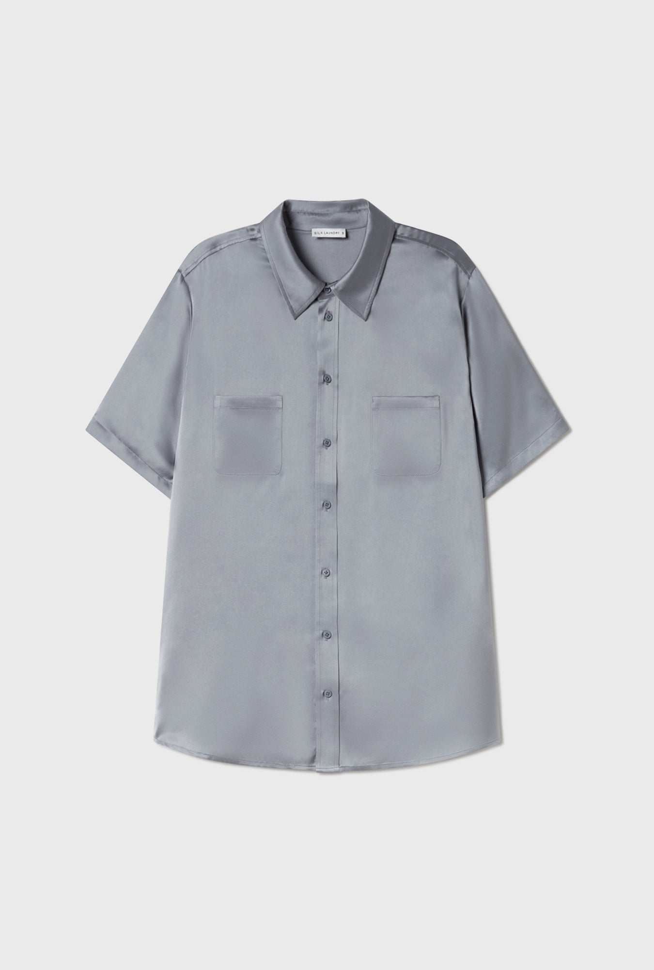 Chemise courte coupe boyfriend coloris Storm