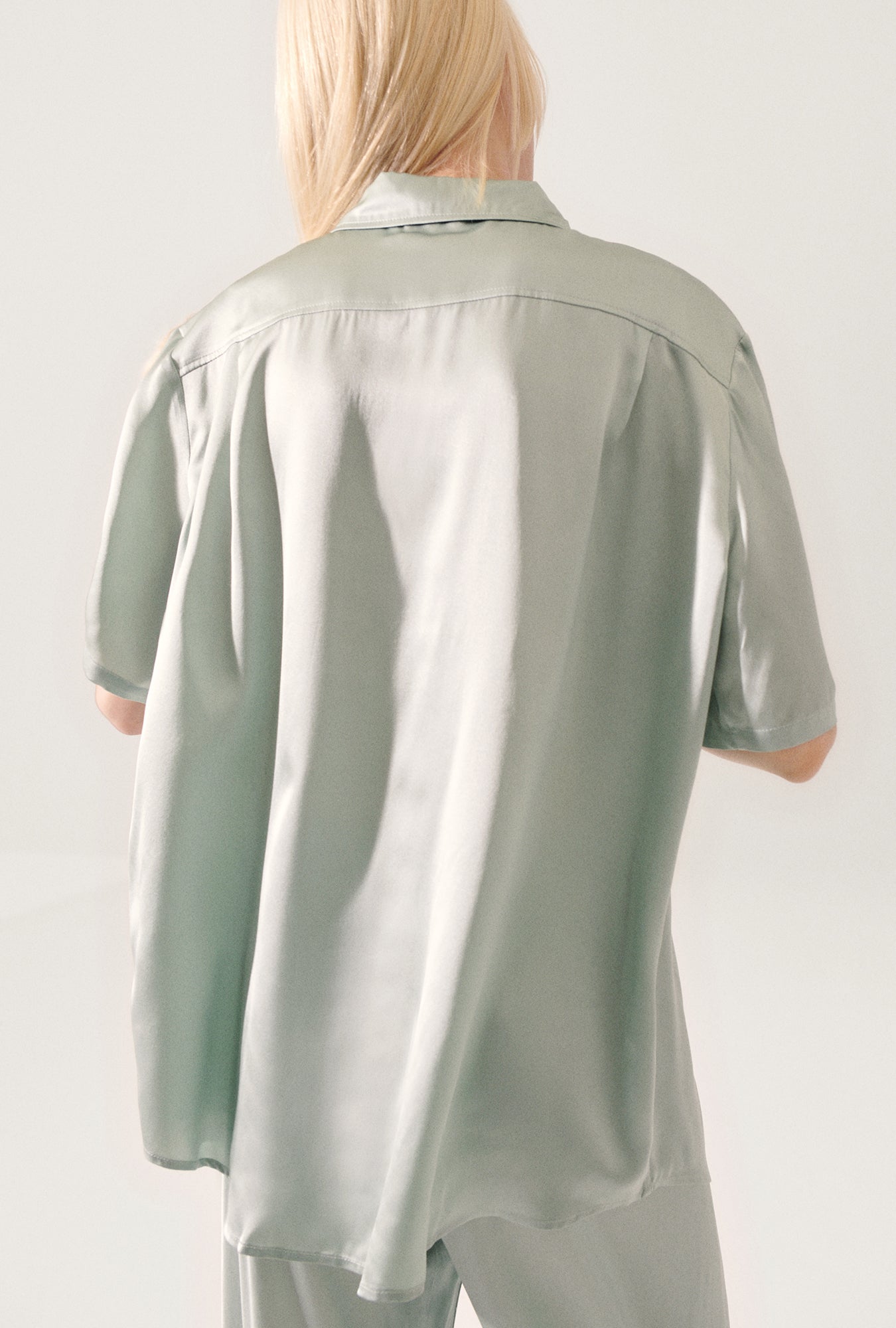 Chemise Boyfriend Manches Courtes Albâtre