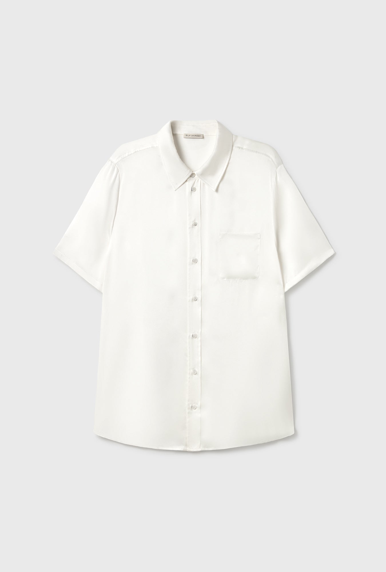 Chemise Boyfriend Manches Courtes Blanche