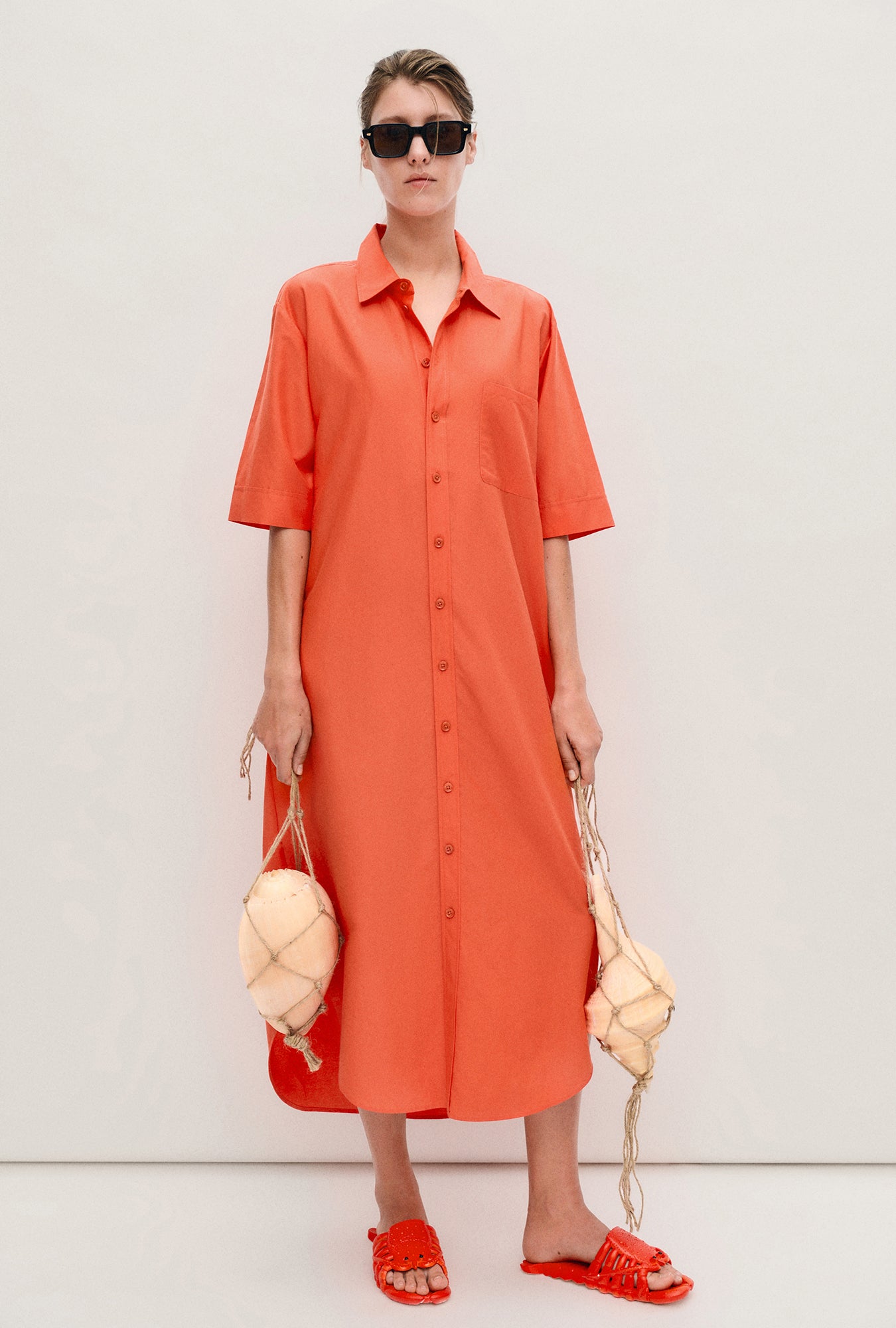 Robe Chemise Boyfriend Manches Courtes Snapper