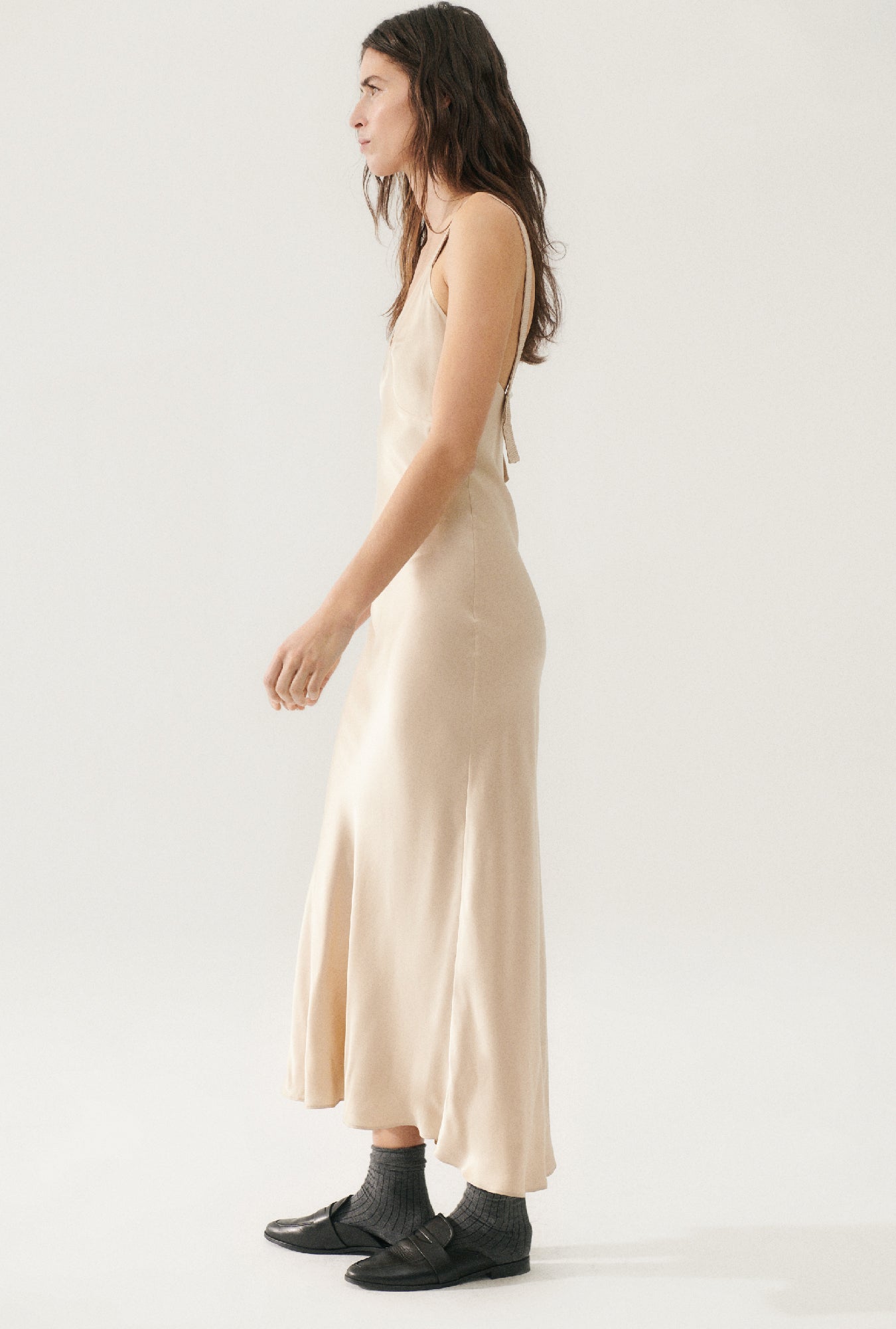 Deco Ruched Dress Hazelnut